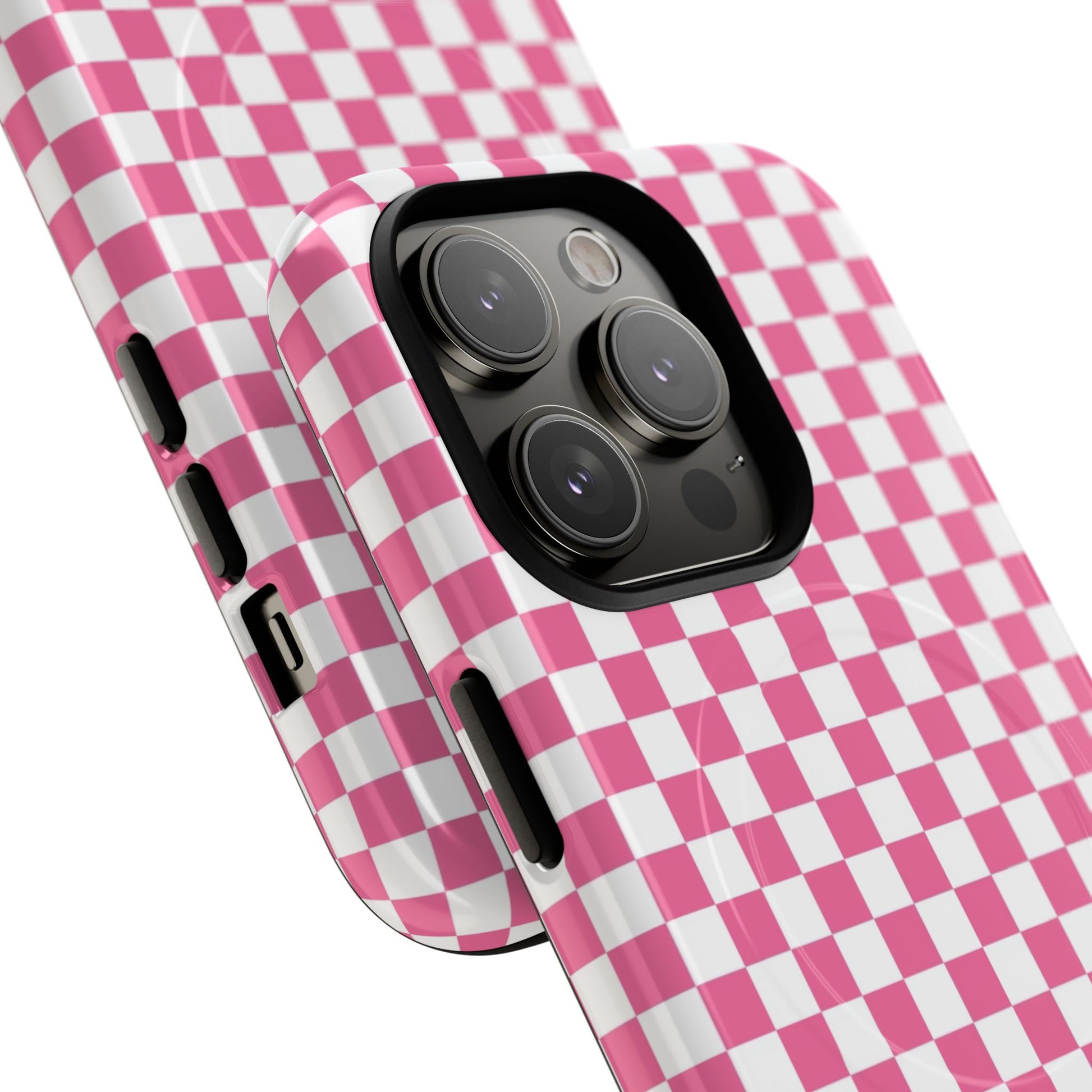 Yuyushiki Pink Check Tough Magnetic Cases, Artsulli - Art is Long, Life is Short, Phone Case, , , , , , , 