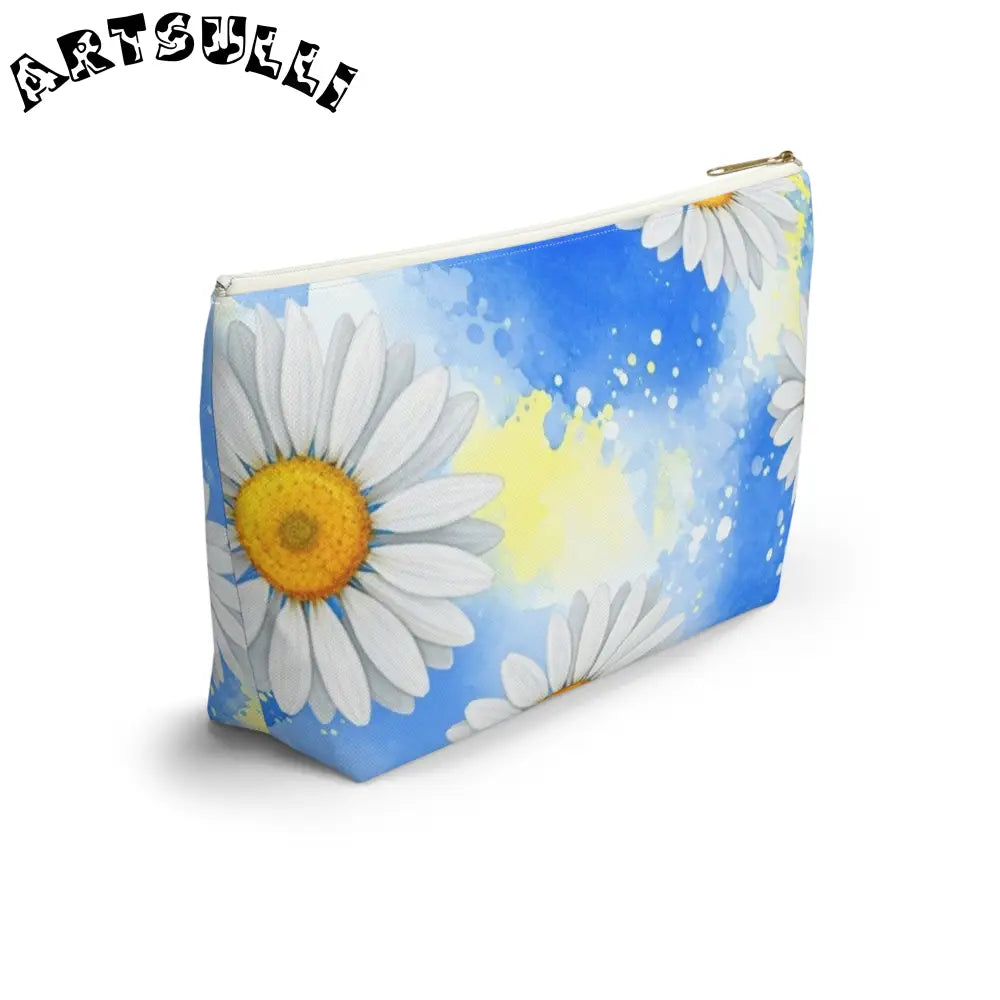 JAKKOUTTHEBXX Daisies Accessory Pouch w T-bottom JAKKOUTTHEBXX