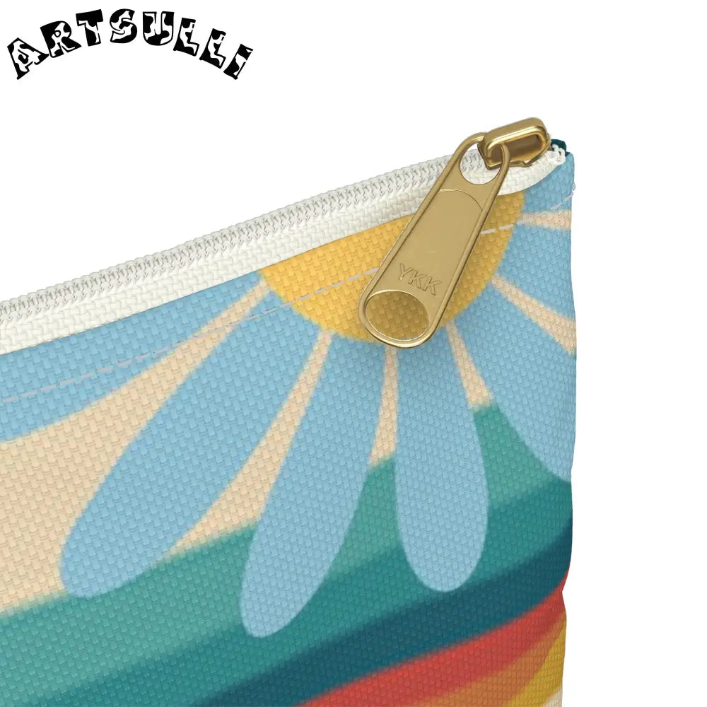JAKKOUTTHEBXX Psychedelic Floral Hills Multi-Color Accessory Pouch