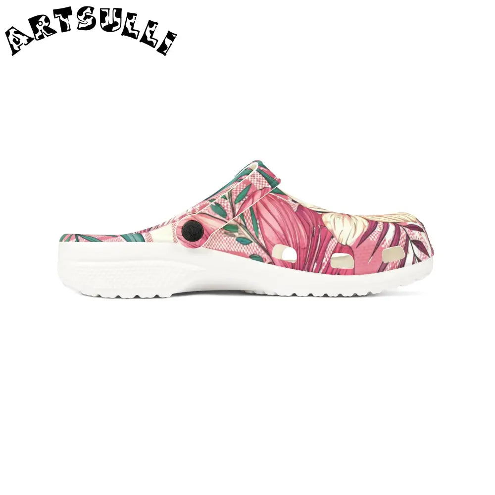 JAKKOUTTHEBXX Plaid x Floral Burgundy and Green EVA Foam Rubber