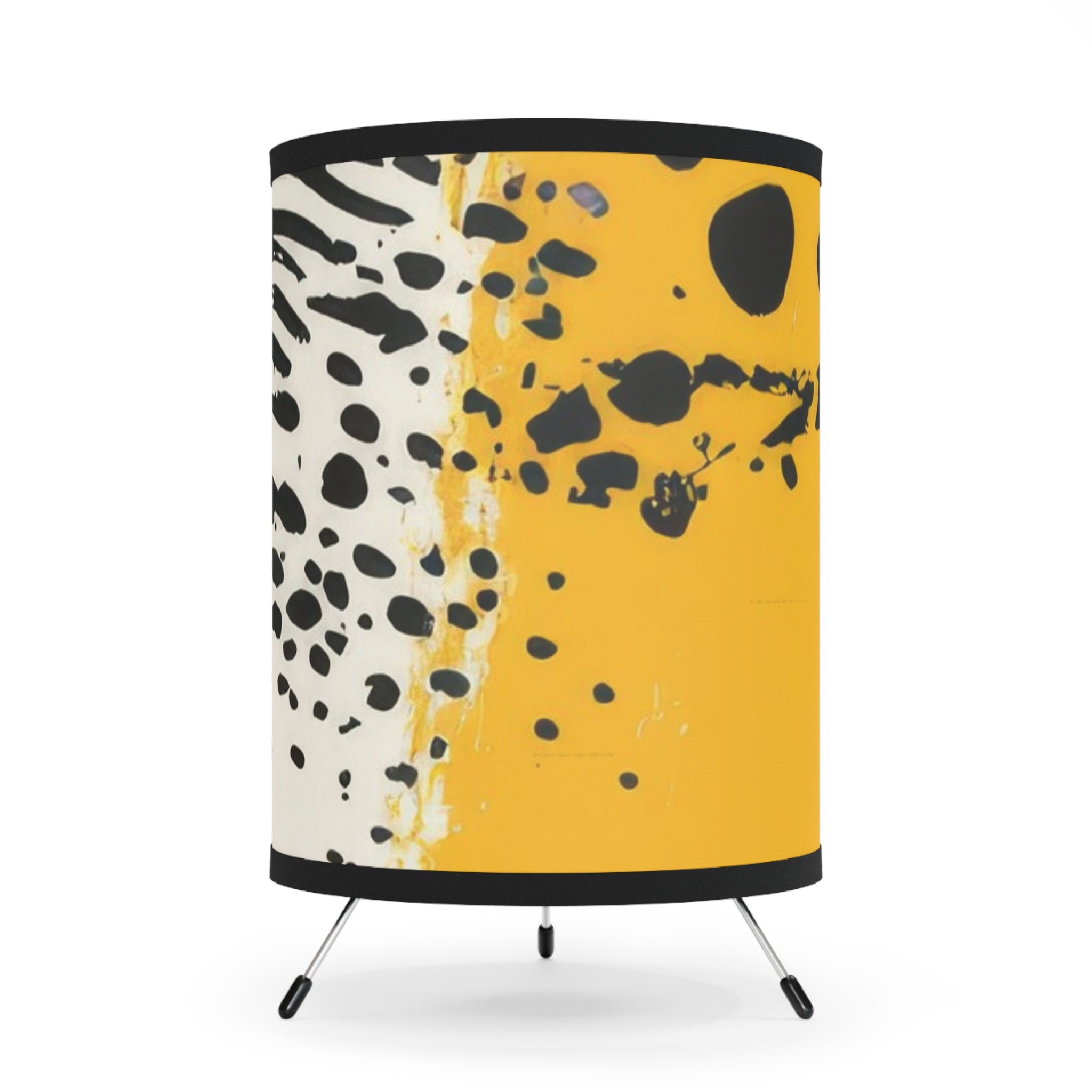 Rae Zebra Rhapsody Tripod Lamp with High-Res Printed Shade, US\CA plug, Artsulli - Art is Long, Life is Short, Home Decor, Size, One size, Color, Black, , , 10124159721642