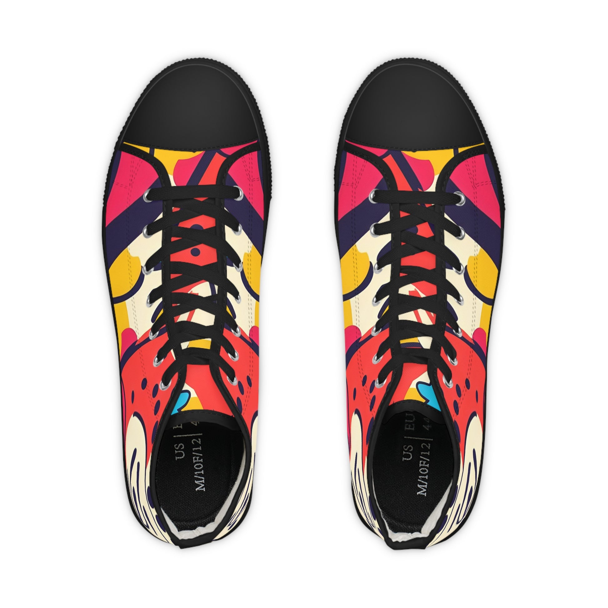 Comic x Pop Art Men's High Top Sneakers, Artsulli - Art is Long, Life is Short, Shoes, , , , , , , 