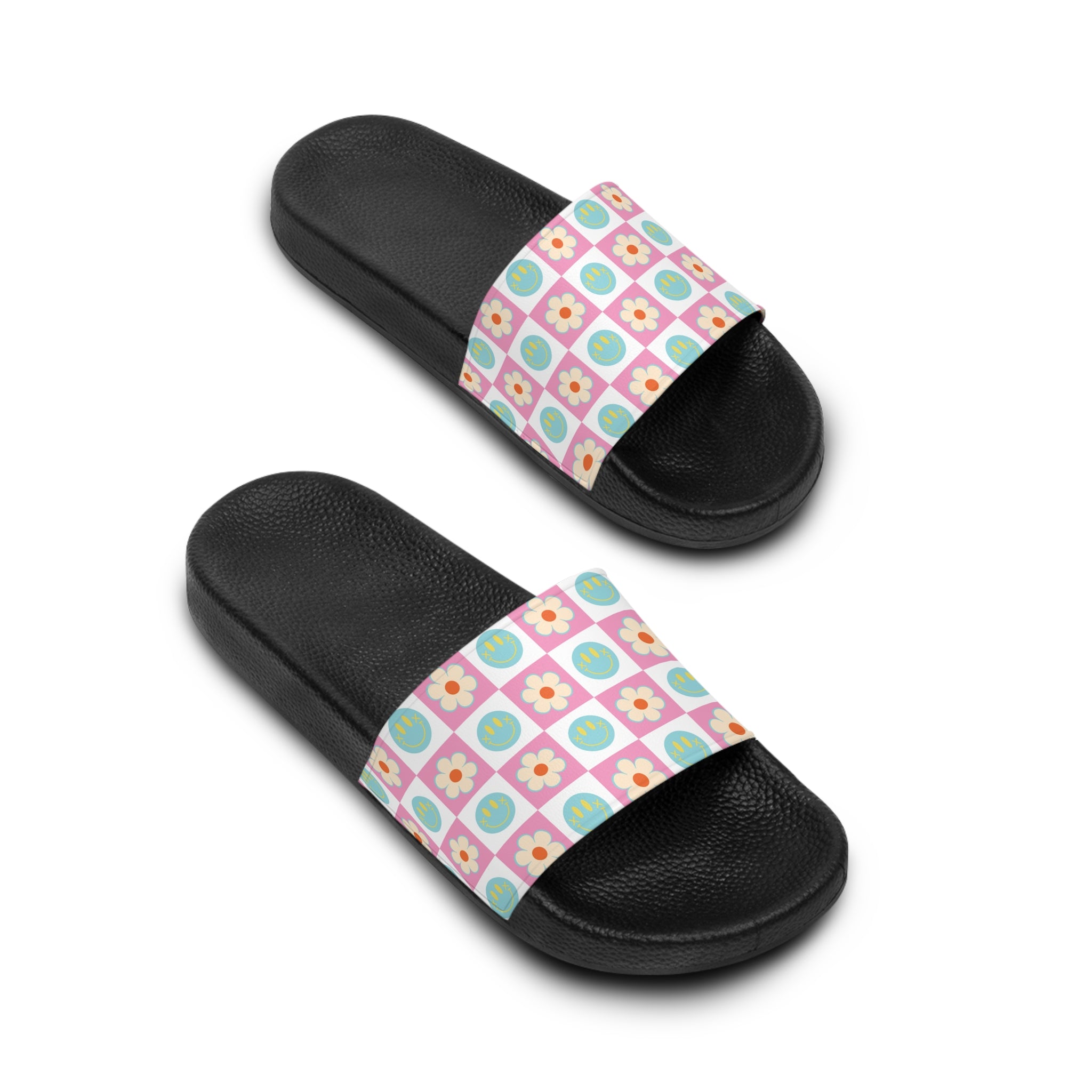 Madotsukis Grin Bloom Women's Slide Sandals, Artsulli - Art is Long, Life is Short, Shoes, , , , , , , 