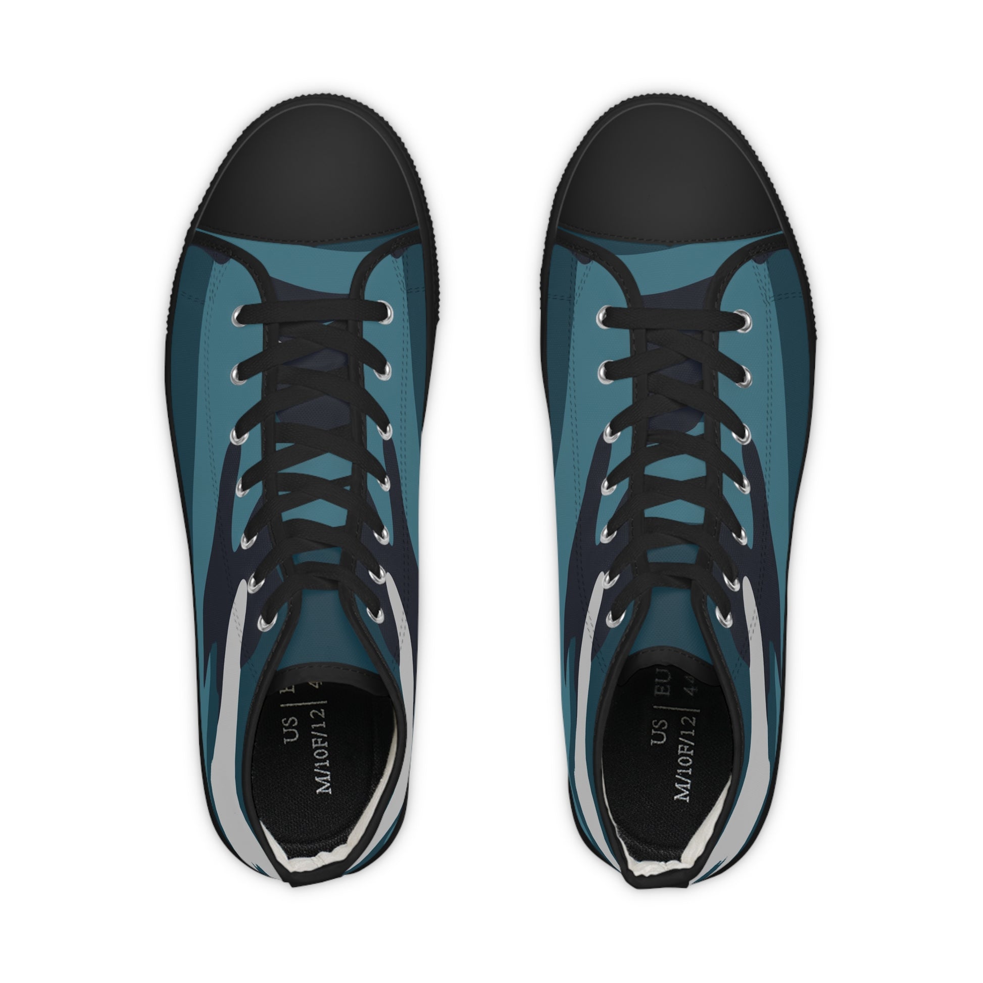 Blue Camouflage Men's High Top Sneakers, Artsulli - Art is Long, Life is Short, Shoes, , , , , , , 