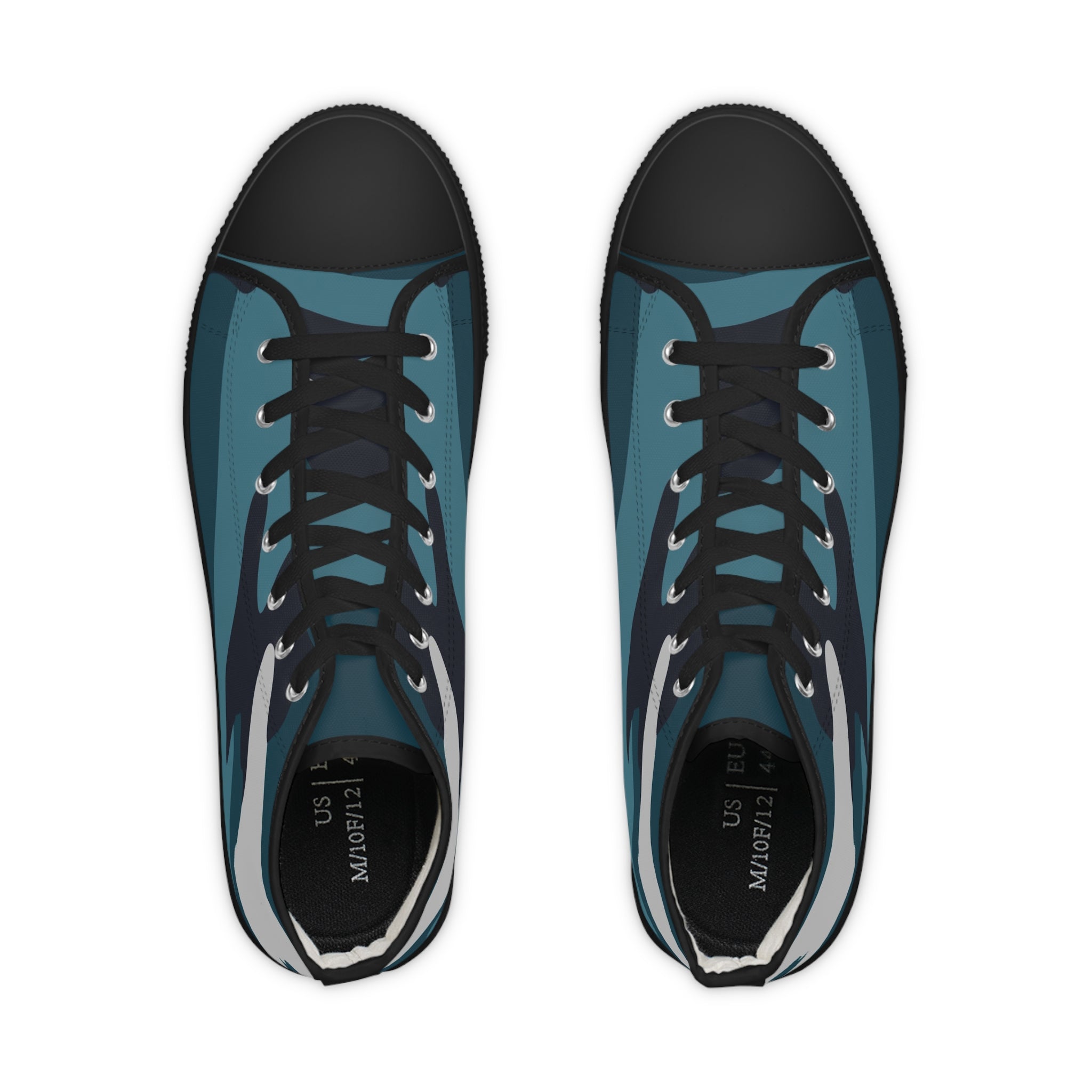 Blue Camouflage Men's High Top Sneakers, Artsulli - Art is Long, Life is Short, Shoes, , , , , , , 