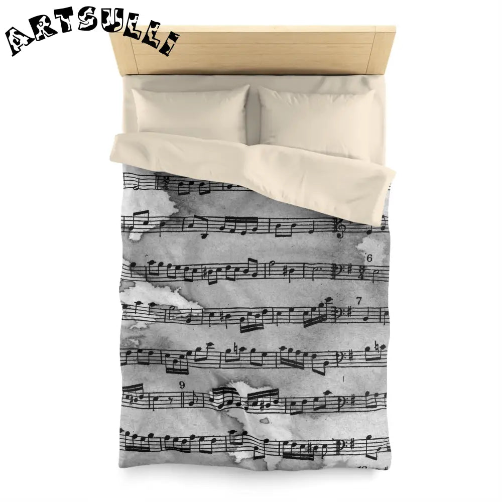 JAKKOUTTHEBXX Distressed Sheet Music Duvet Cover 2025