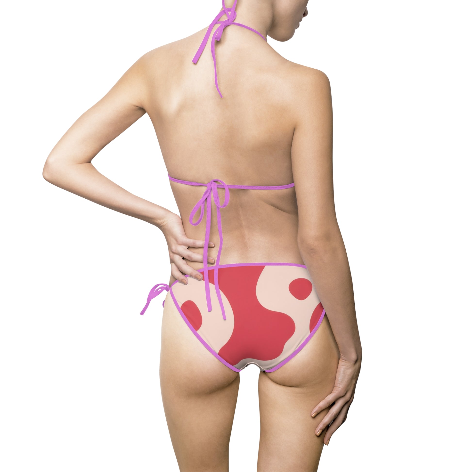 Red Jungle Cow Women's Bikini Swimsuit (AOP), Artsulli - Art is Long, Life is Short, All Over Prints, , , , , , , 