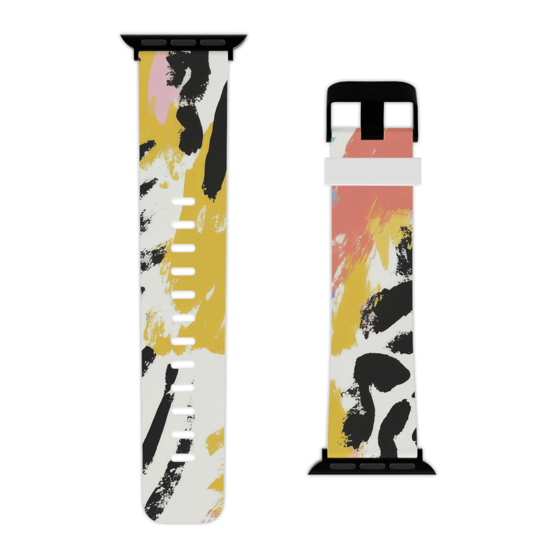 Wild Zebra Stripes x Paint Brush Strokes Multi-Color II Watch Band for Apple Watch, Artsulli - Art is Long, Life is Short, Accessories, , , , , , , 