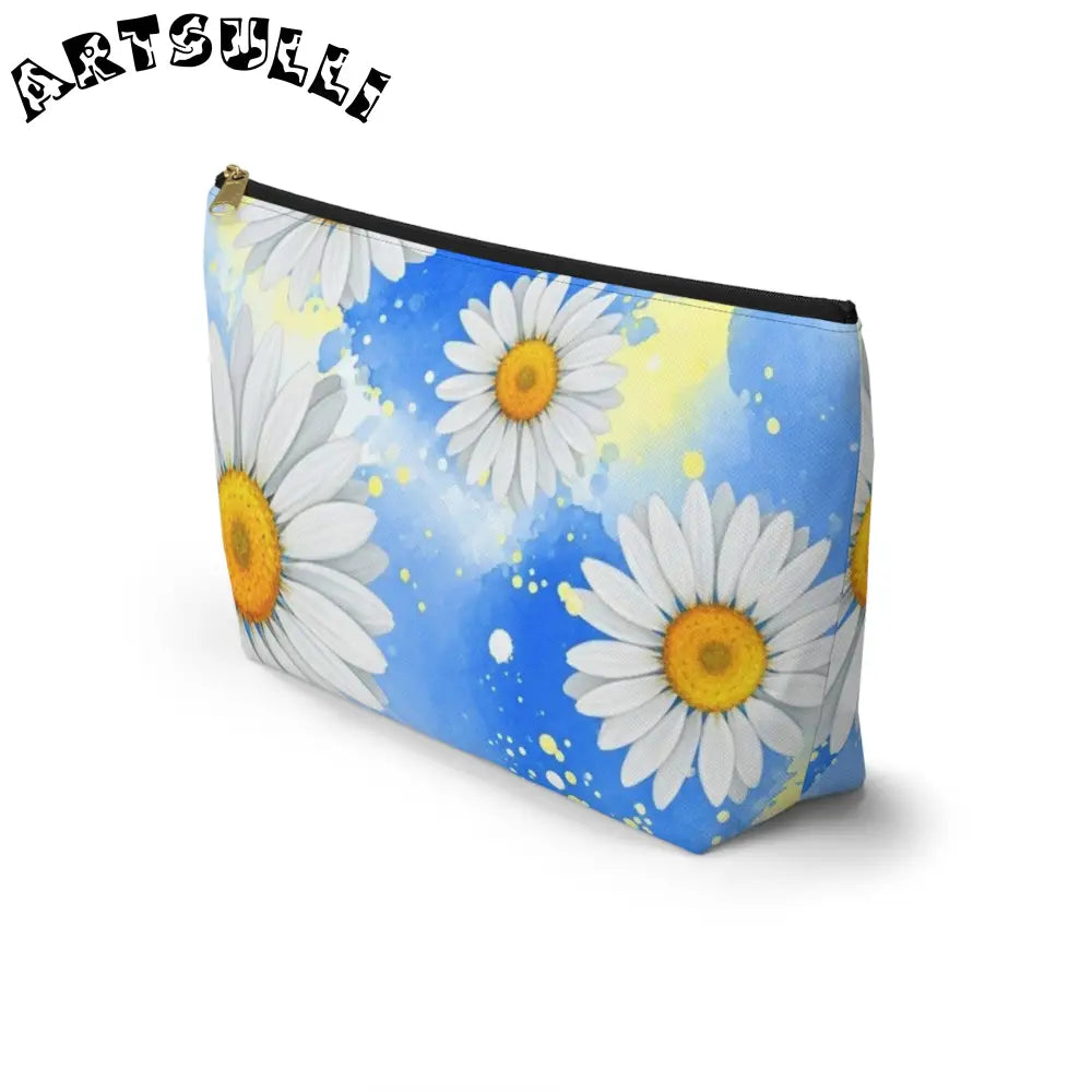 JAKKOUTTHEBXX Daisies Accessory Pouch w T-bottom JAKKOUTTHEBXX