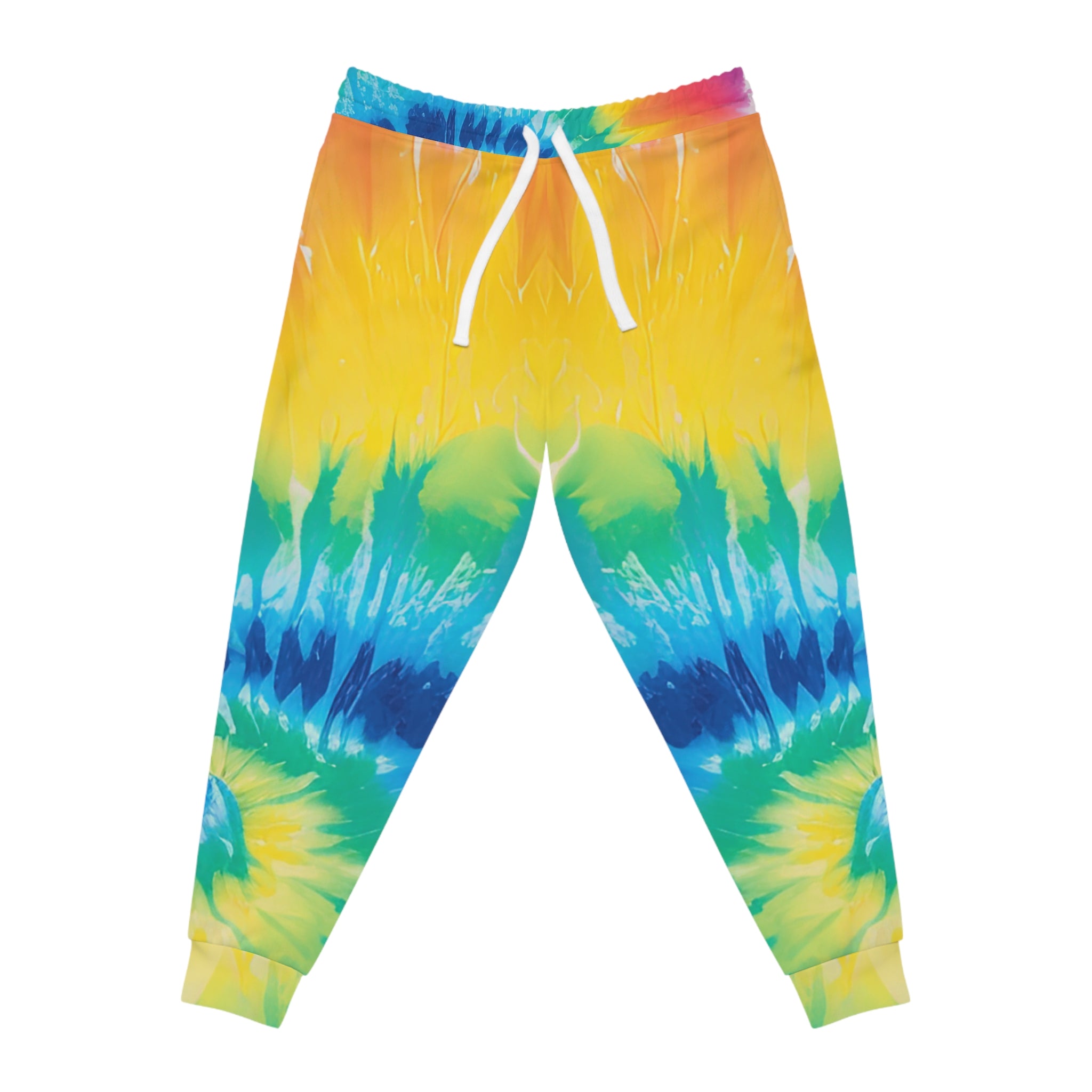 Tie Dye Athletic Joggers (AOP), Artsulli - Art is Long, Life is Short, All Over Prints, Size, S, Color, Seam thread color automatically matched to design, , , 12501515858986480591