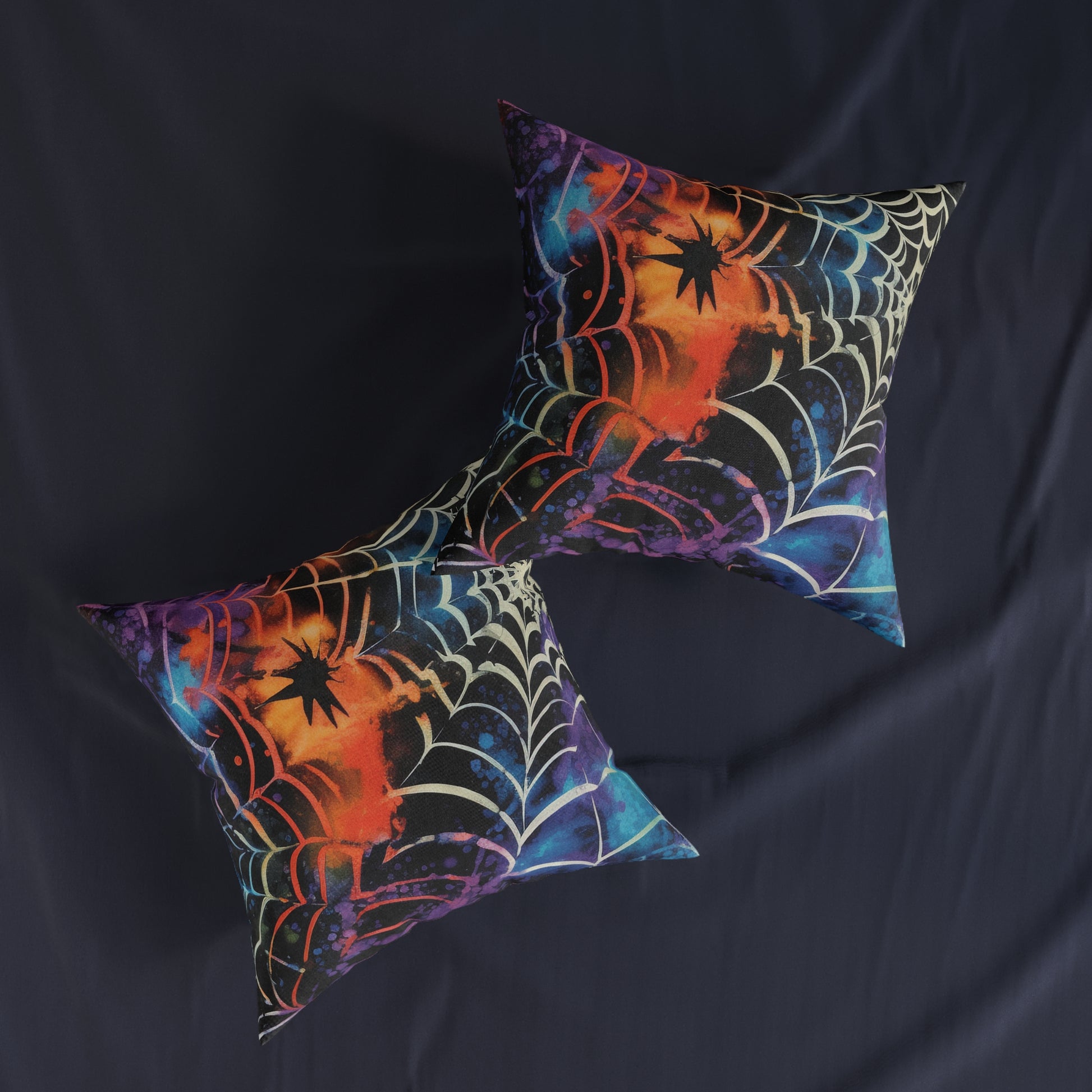 Spider Web Tie Dye Square Pillow, Artsulli - Art is Long, Life is Short, Home Decor, , , , , , , 