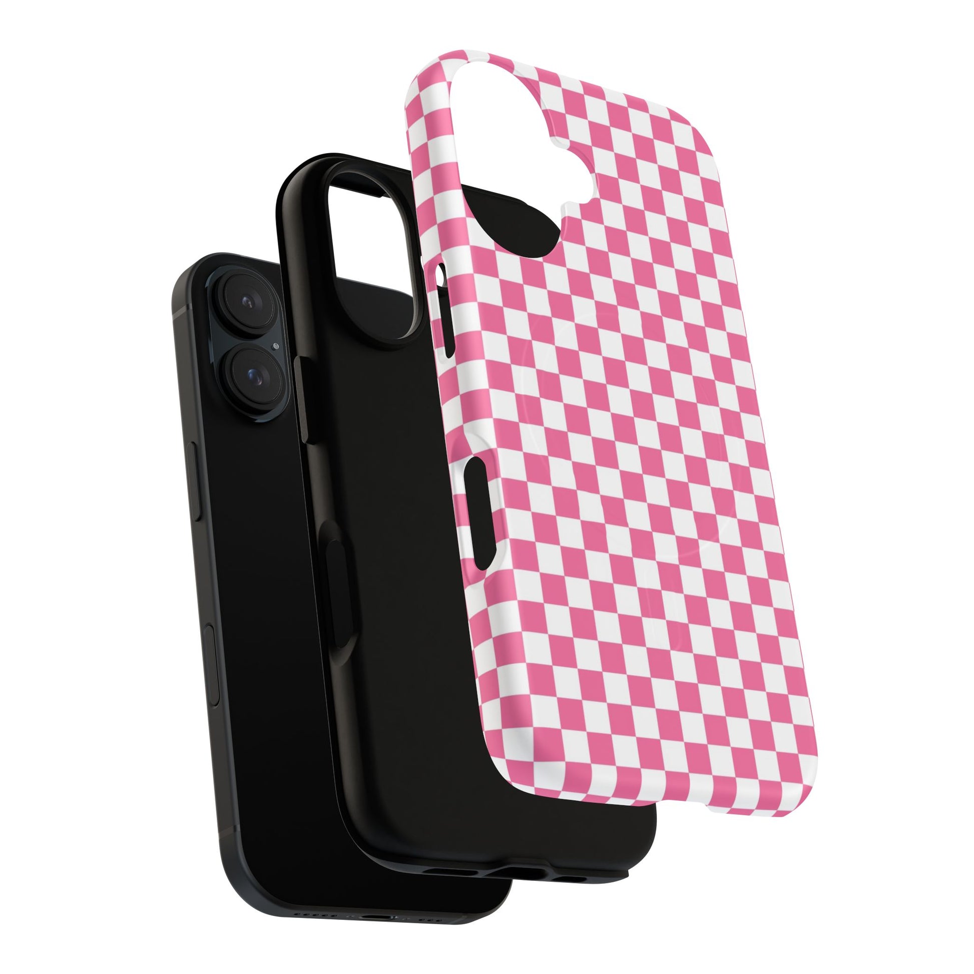 Yuyushiki Pink Check Tough Magnetic Cases, Artsulli - Art is Long, Life is Short, Phone Case, , , , , , , 