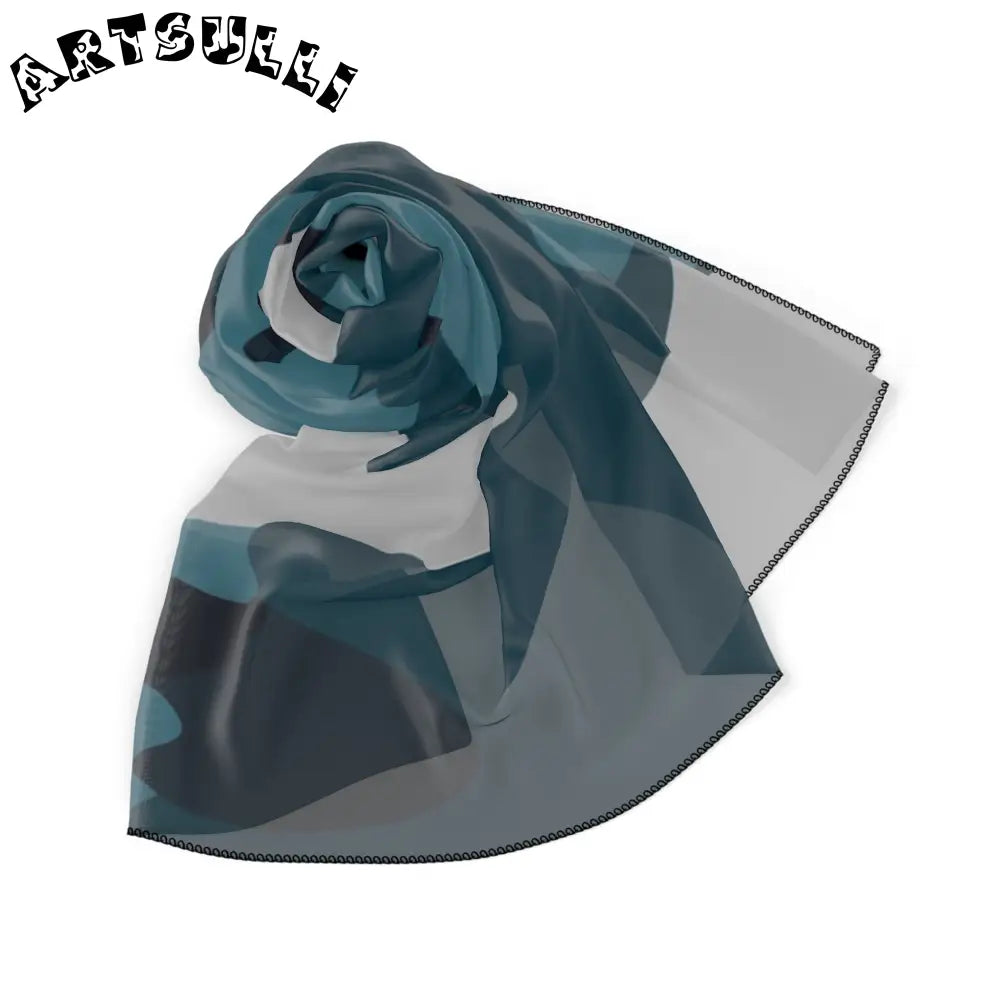 JAKKOUTTHEBXX Blue Camouflage Poly Scarf JAKKOUTTHEBXX Artsulli