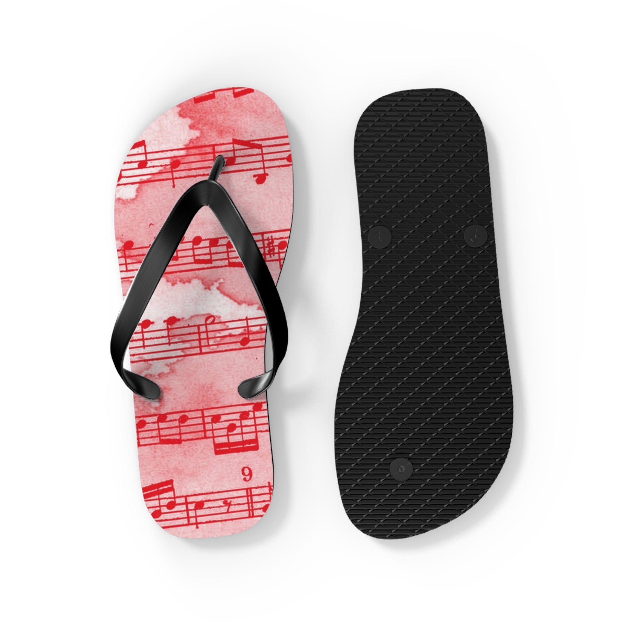 Drip Spill Type Beat Sheet Music Red Flip Flops, Artsulli - Art is Long, Life is Short, Shoes, , , , , , , 