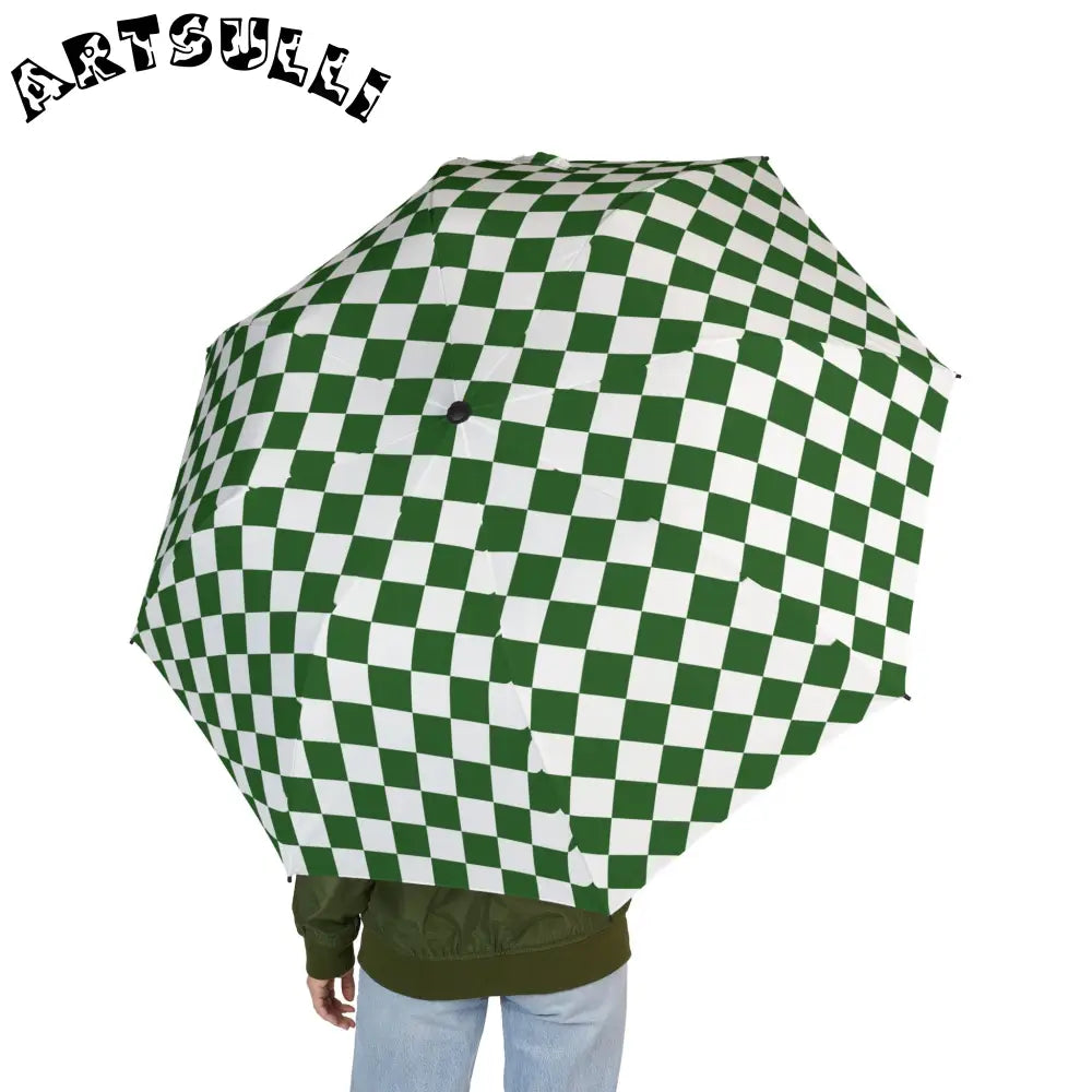JAKKOUTTHEBXX Checkerboard White and Dark Green Semi-Automatic