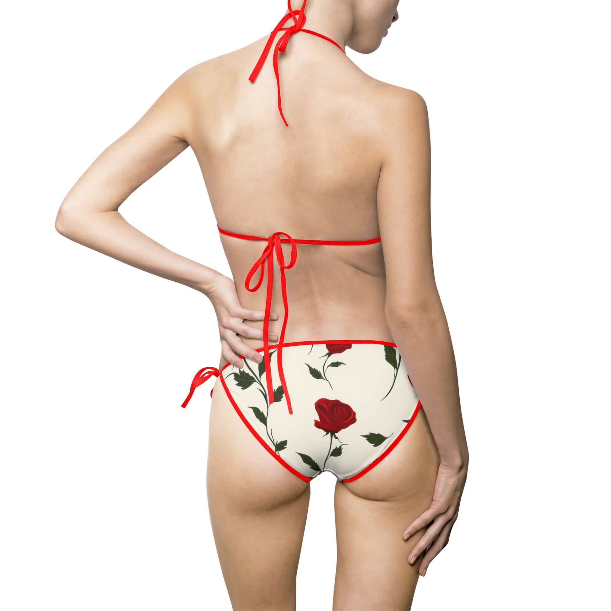 Red Roses Women's Bikini Swimsuit (AOP), Artsulli - Art is Long, Life is Short, All Over Prints, , , , , , , 