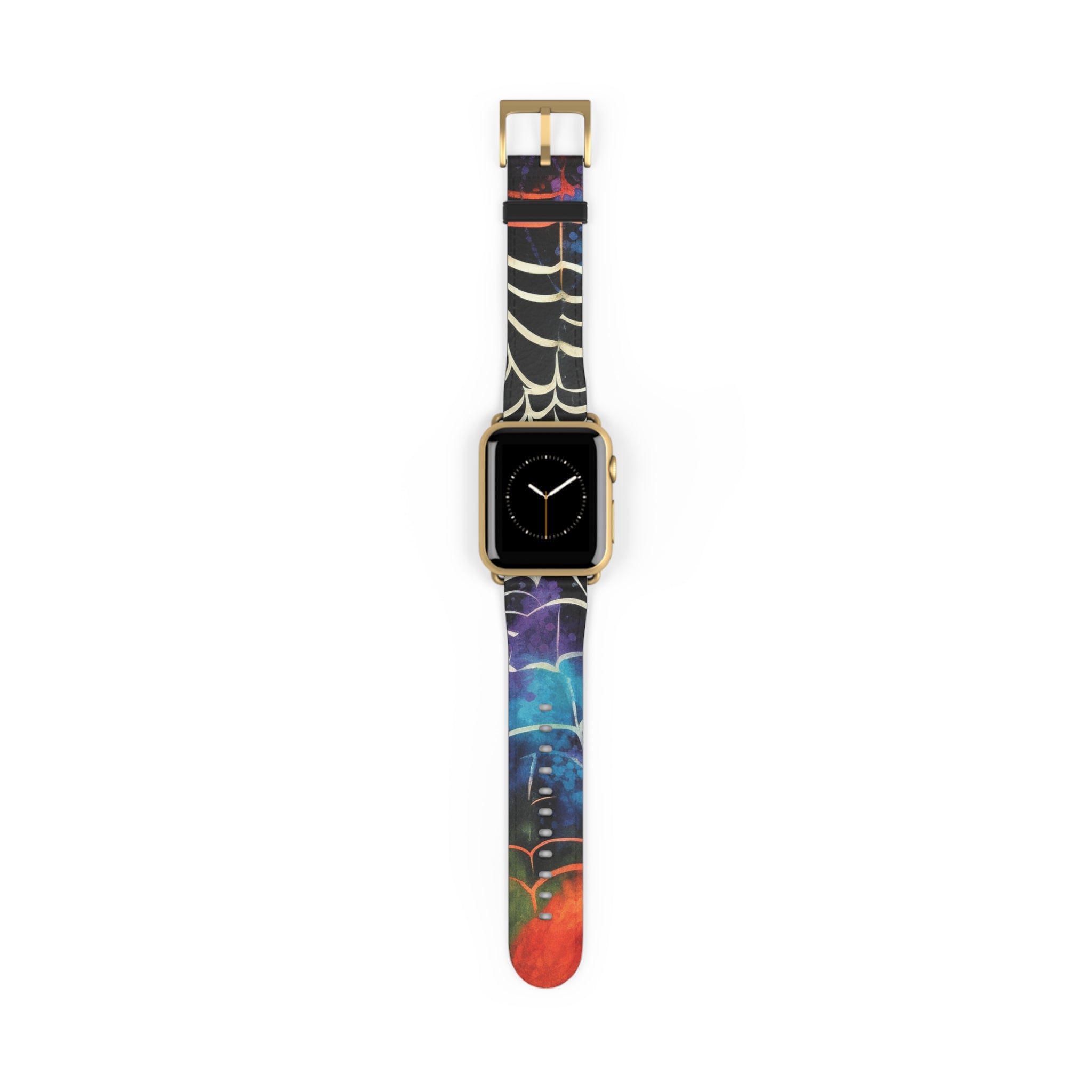 Spider Web Tie Dye Watch Band, Artsulli - Art is Long, Life is Short, Accessories, Size, 38 - 41 mm, Color, Gold Matte, , , 29062278781496250091