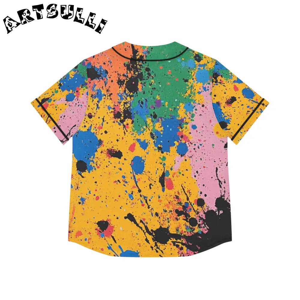 JAKKOUTTHEBXX The Colors Of Paint Splatter Women’s Baseball Jersey
