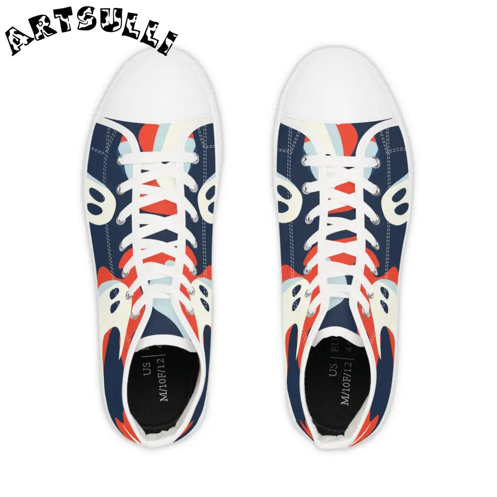 JAKKOUTTHEBXX Camo Ghosts Men’s High Top Sneakers JAKKOUTTHEBXX