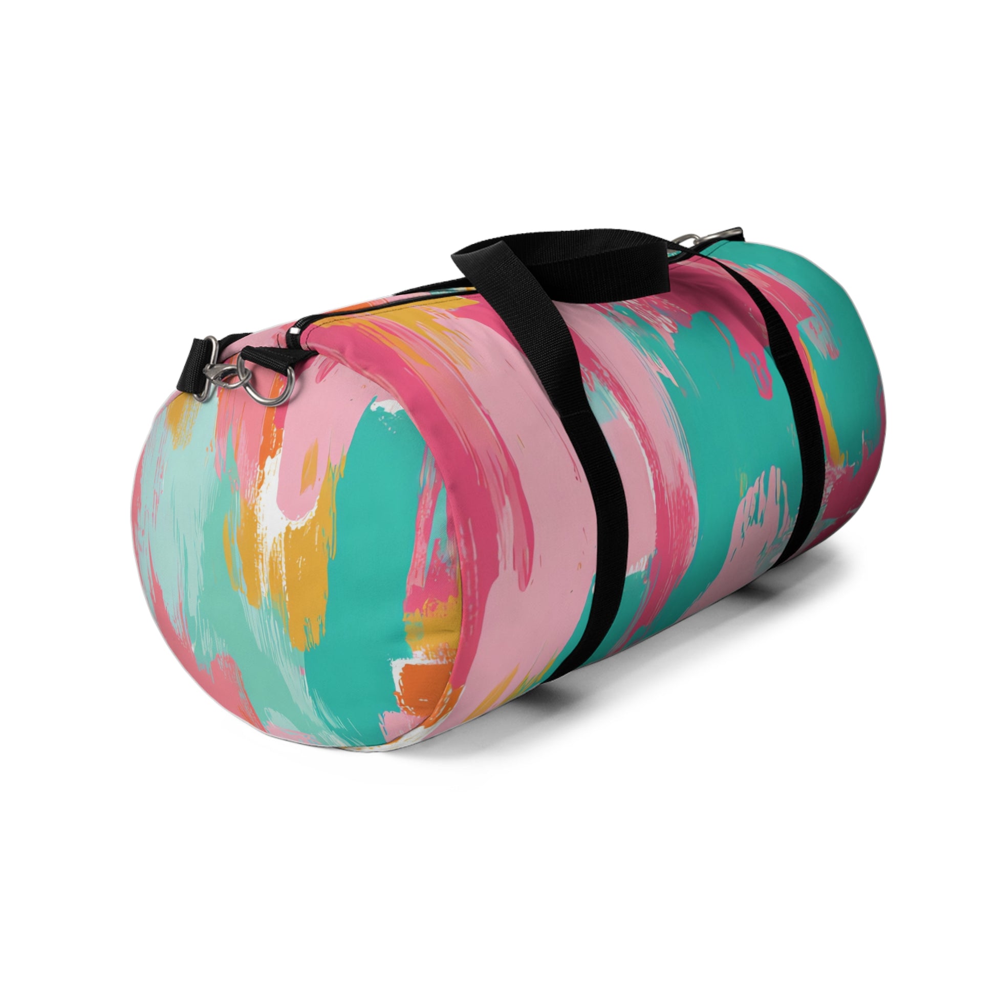 Preppy Pixel Bloom Duffel Bag, Artsulli - Art is Long, Life is Short, Bags, , , , , , , 