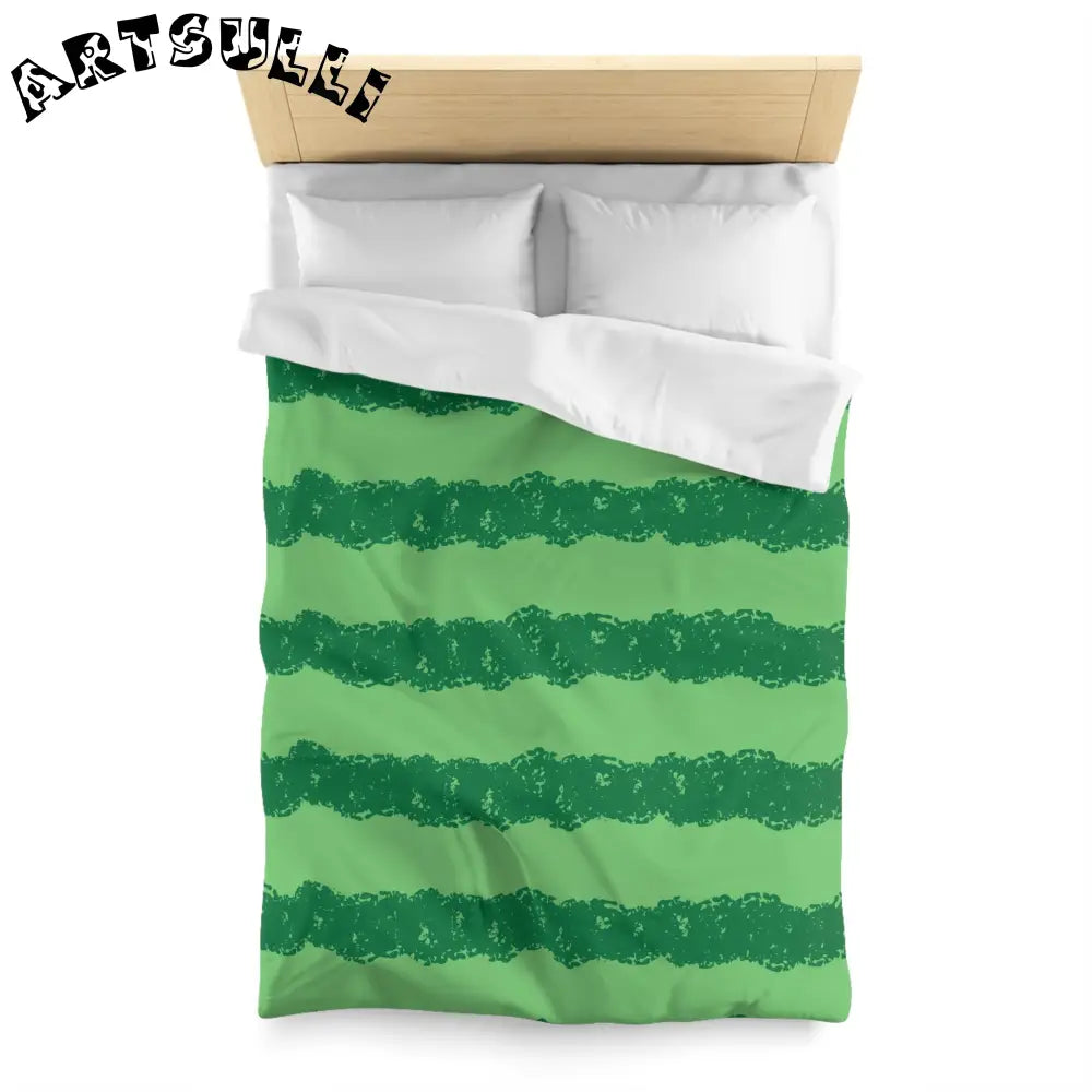JAKKOUTTHEBXX Watermelon Green Microfiber Duvet Cover JAKKOUTTHEBXX