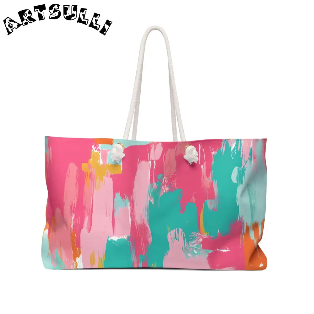 JAKKOUTTHEBXX Copy of Preppy Pixel Bloom Weekender Bag JAKKOUTTHEBXX