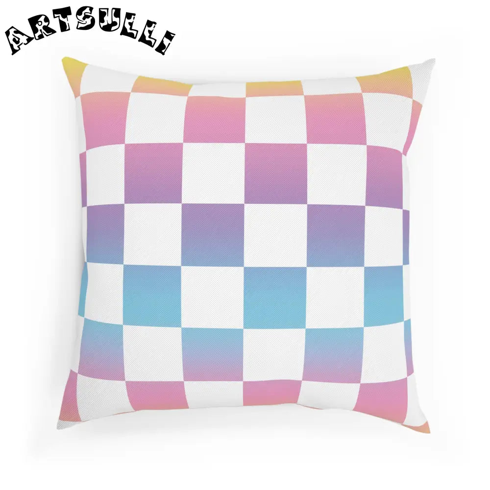JAKKOUTTHEBXX Vaporwave Check Cushion JAKKOUTTHEBXX Artsulli - Art