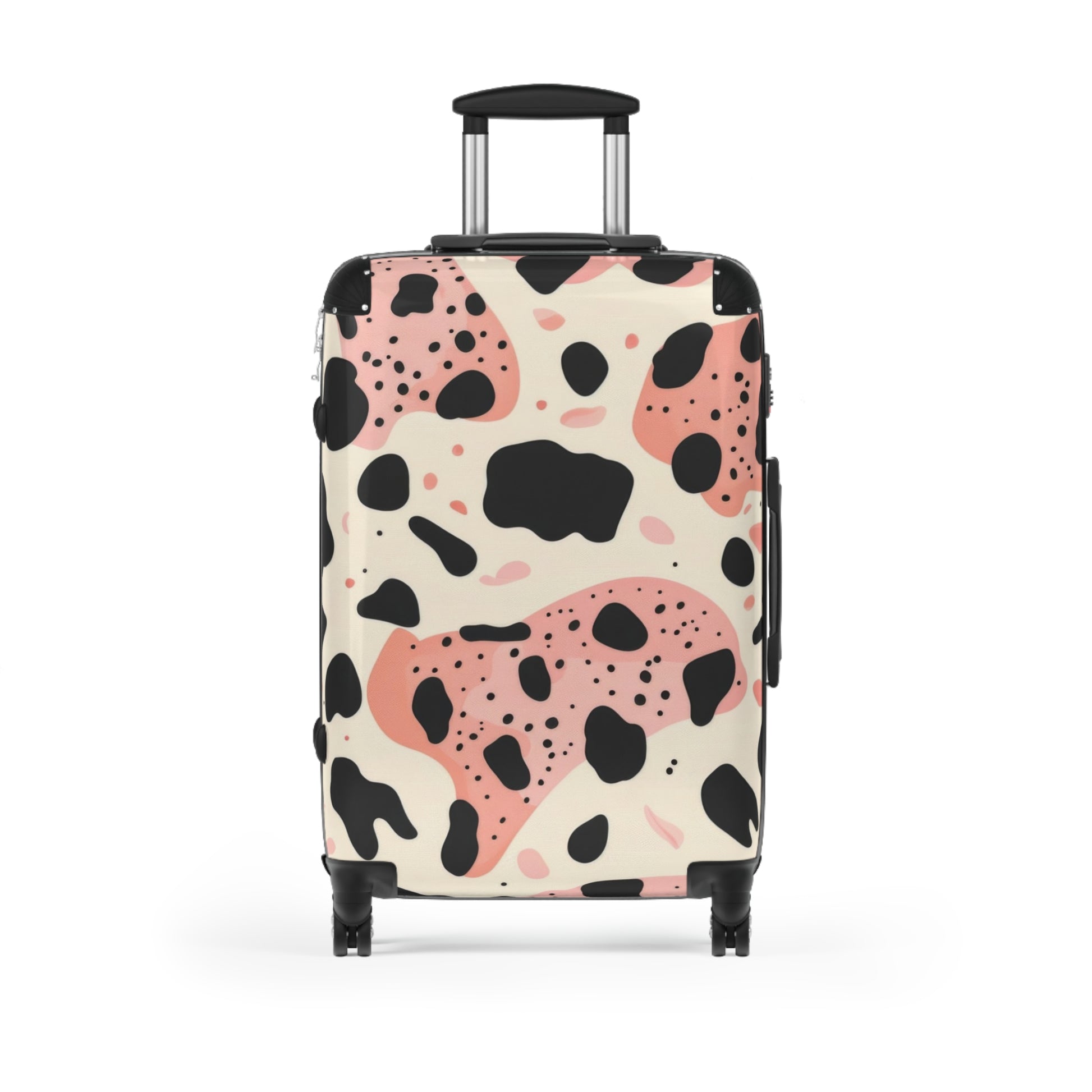 Organic Cow Print Cream and Pink Suitcase, Artsulli - Art is Long, Life is Short, Bags, Size, Medium, Color, Black, , , 85958716003771