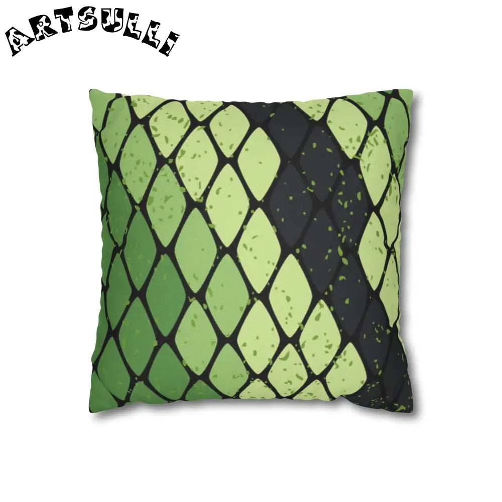 JAKKOUTTHEBXX Snake Skin Green and Black Spun Polyester Square