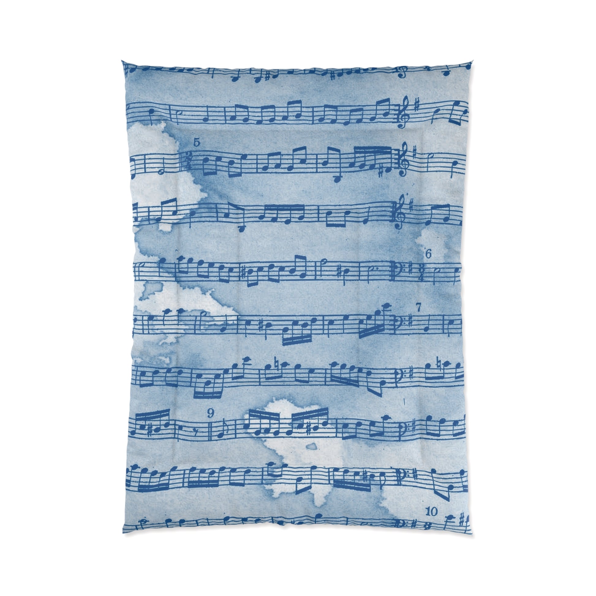 Drip Spill Type Beat Sheet Music Blue Comforter, Artsulli - Art is Long, Life is Short, Home Decor, Size, 68" × 92", , , , , 66906122074367162784