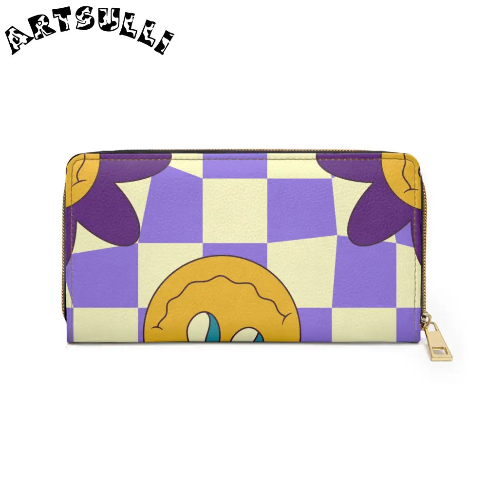 JAKKOUTTHEBXX Trippy Flower Power Motifs Zipper Wallet JAKKOUTTHEBXX