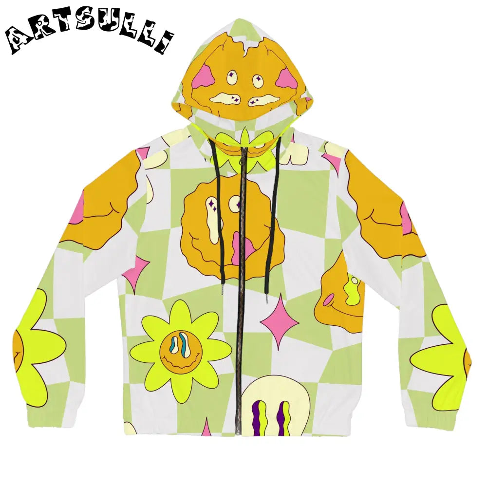 JAKKOUTTHEBXX Sunflower x Checkerboard Trippy Women’s Full-Zip