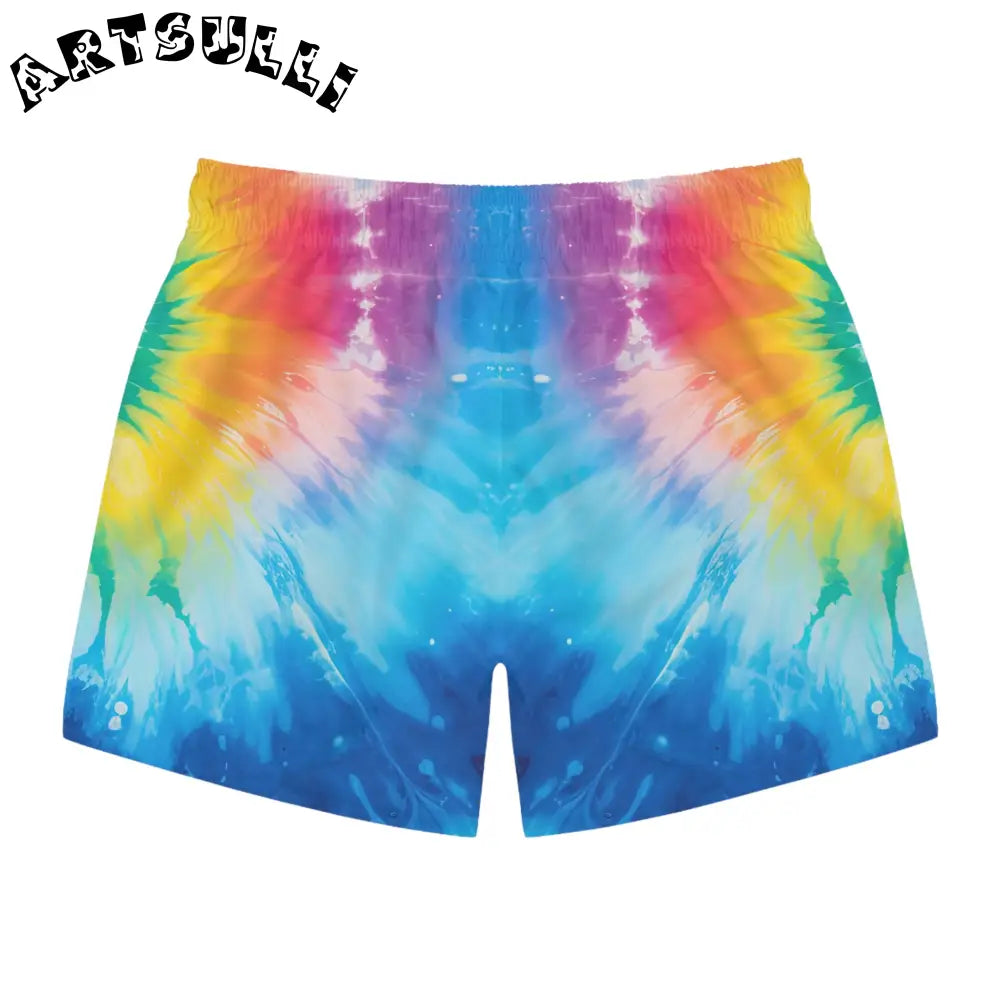 JAKKOUTTHEBXX Tie Dye All Over Print Swim Trunks 2025