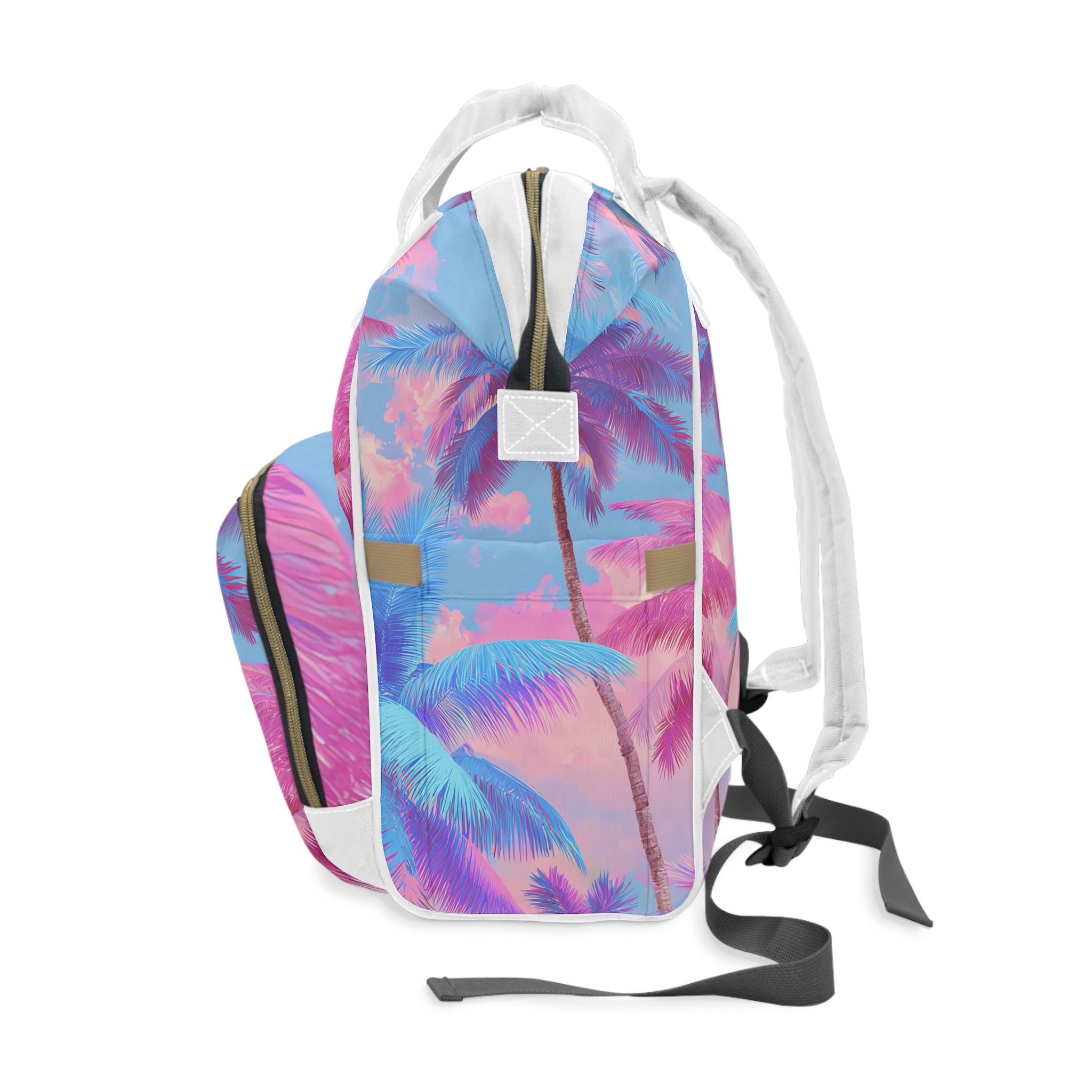 Ethereal Pastel Palms Multifunctional Diaper Backpack, Artsulli - Art is Long, Life is Short, Bags, , , , , , , 