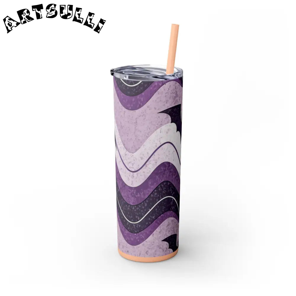 JAKKOUTTHEBXX Bat Wave Skinny Tumbler with Straw 20oz JAKKOUTTHEBXX