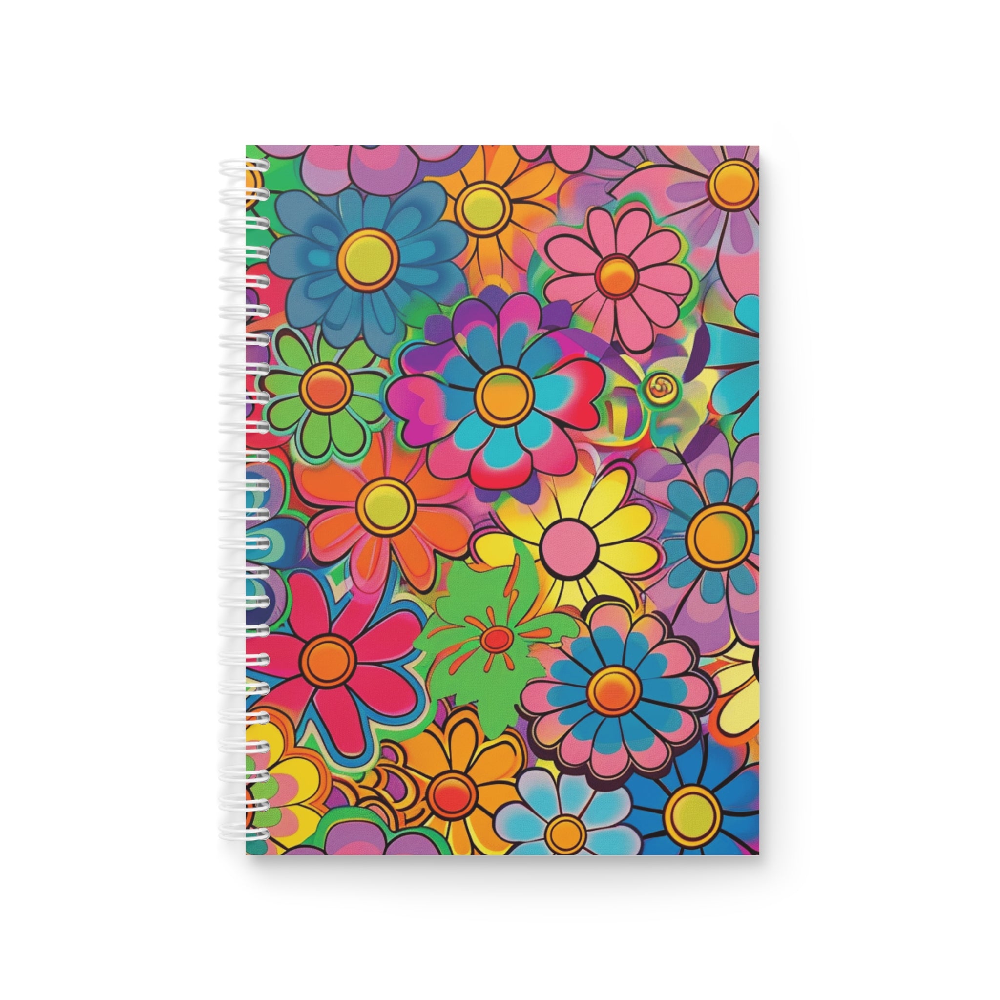Chromatic Daisy Dream Spiral Notebook, Artsulli - Art is Long, Life is Short, Paper products, Size, One Size, , , , , 11627927226478757261