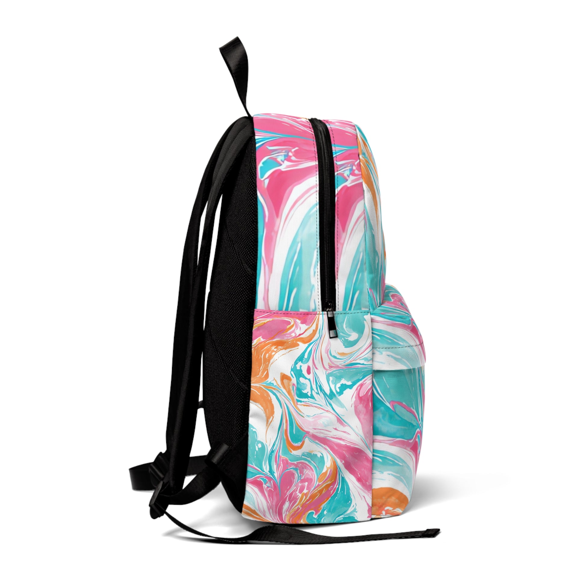 Liquid Pastel Spill Multi-Color Unisex Classic Backpack, Artsulli - Art is Long, Life is Short, Bags, , , , , , , 