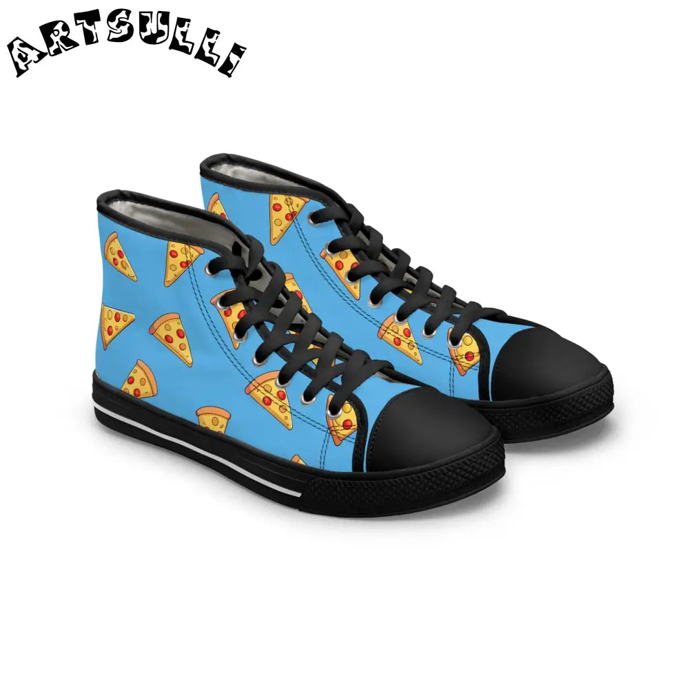 JAKKOUTTHEBXX Blue Pizza Dreamscape Women’s High Top Sneakers