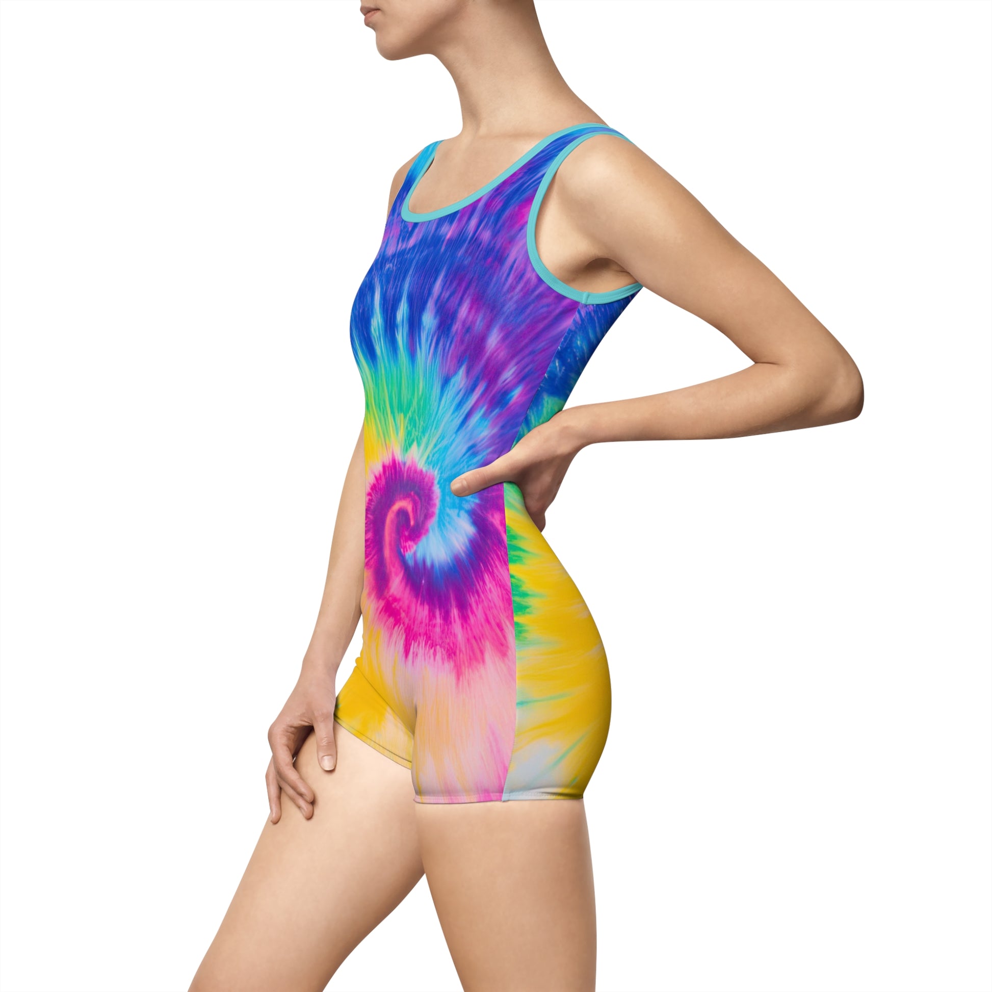 Psychedelic Tie Dye Women's Vintage Swimsuit (AOP), Artsulli - Art is Long, Life is Short, All Over Prints, , , , , , , 