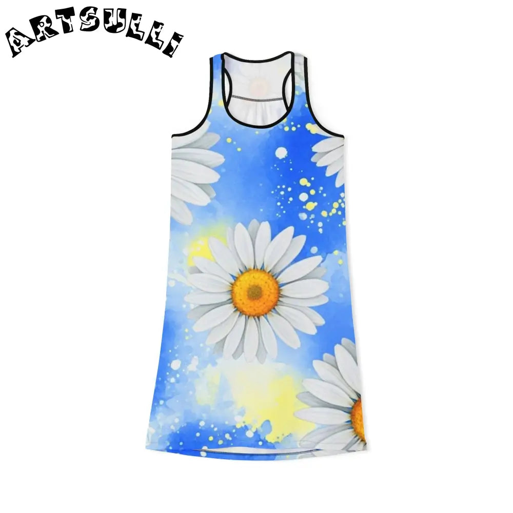 JAKKOUTTHEBXX Daisies Women’s Racerback Dress (AOP) JAKKOUTTHEBXX