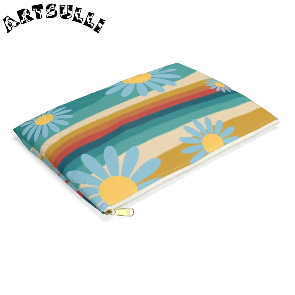 JAKKOUTTHEBXX Psychedelic Floral Hills Multi-Color Accessory Pouch