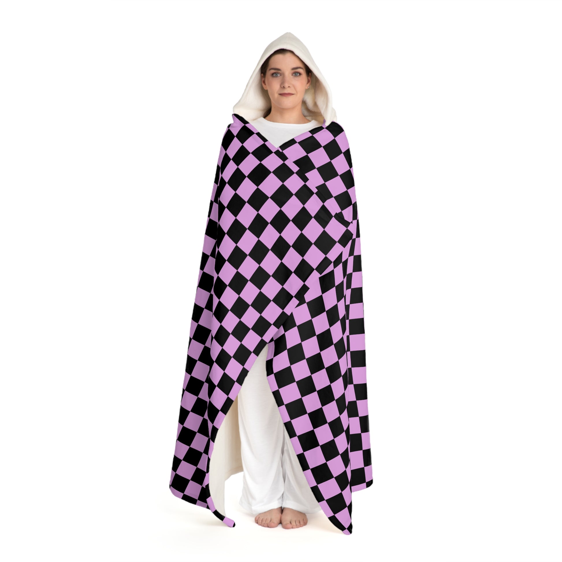 Pixel Punk Vision II Hooded Sherpa Fleece Blanket, Artsulli - Art is Long, Life is Short, All Over Prints, , , , , , , 