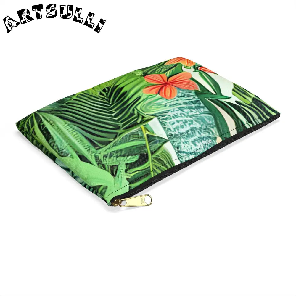 JAKKOUTTHEBXX Tropical bloom zippered pouch JAKKOUTTHEBXX Artsulli