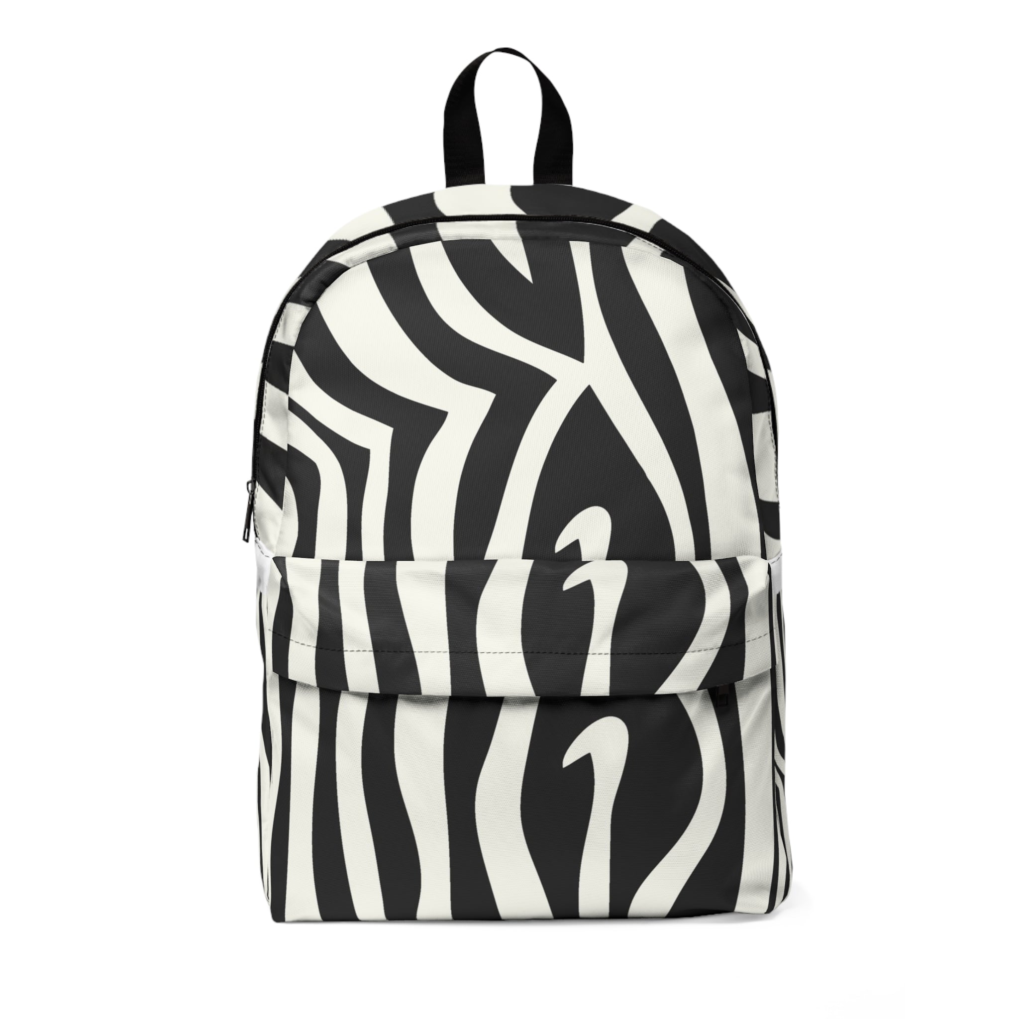 Melting Zebra Stripes Black and White Unisex Classic Backpack, Artsulli - Art is Long, Life is Short, Bags, Size, One size, , , , , 69720535493902