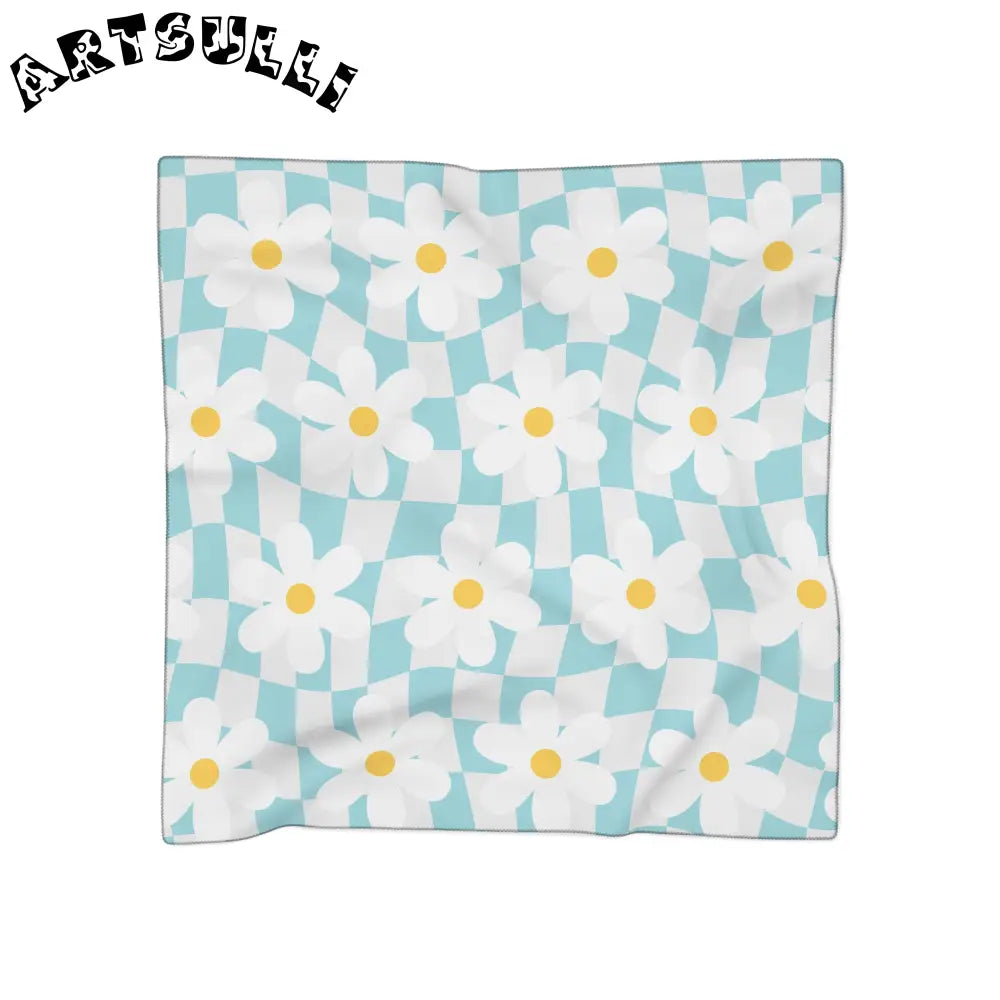 JAKKOUTTHEBXX Trippy Check Garden Poly Scarf JAKKOUTTHEBXX Artsulli