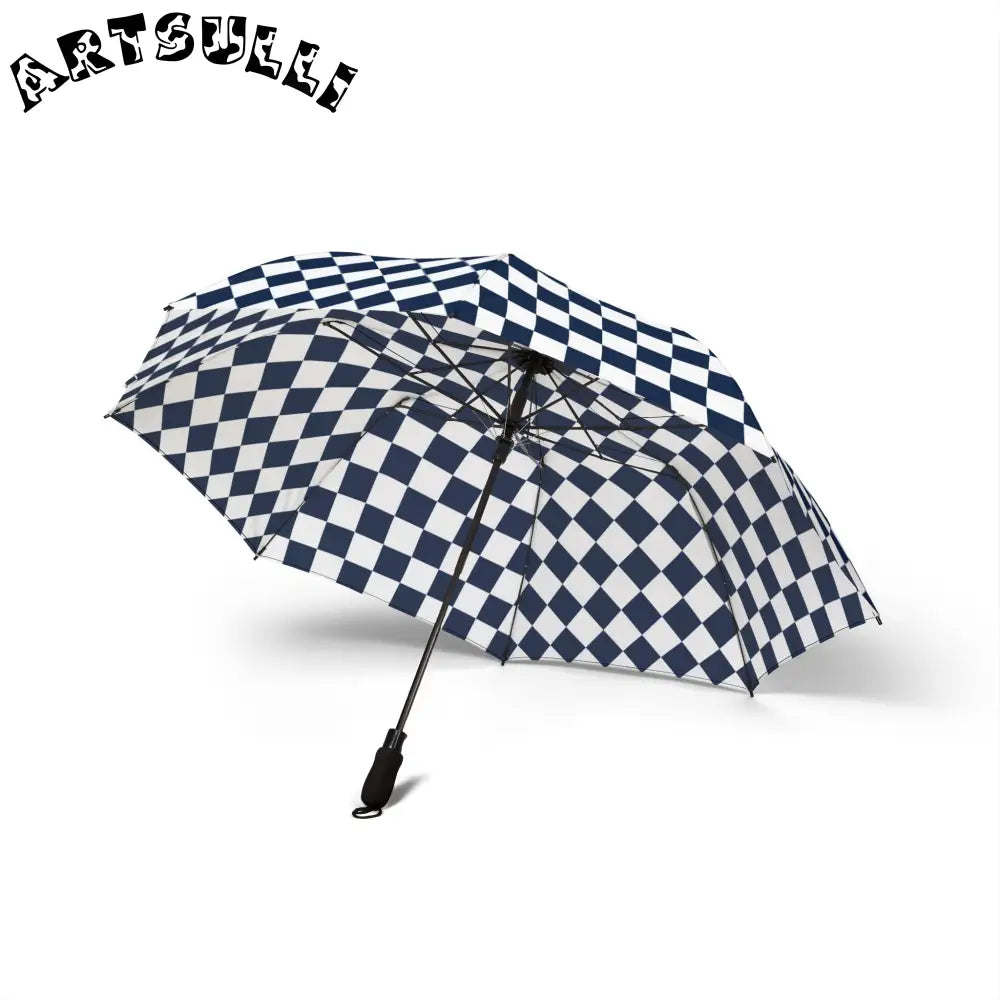 JAKKOUTTHEBXX Checkerboard II White and Navy Blue Semi-Automatic