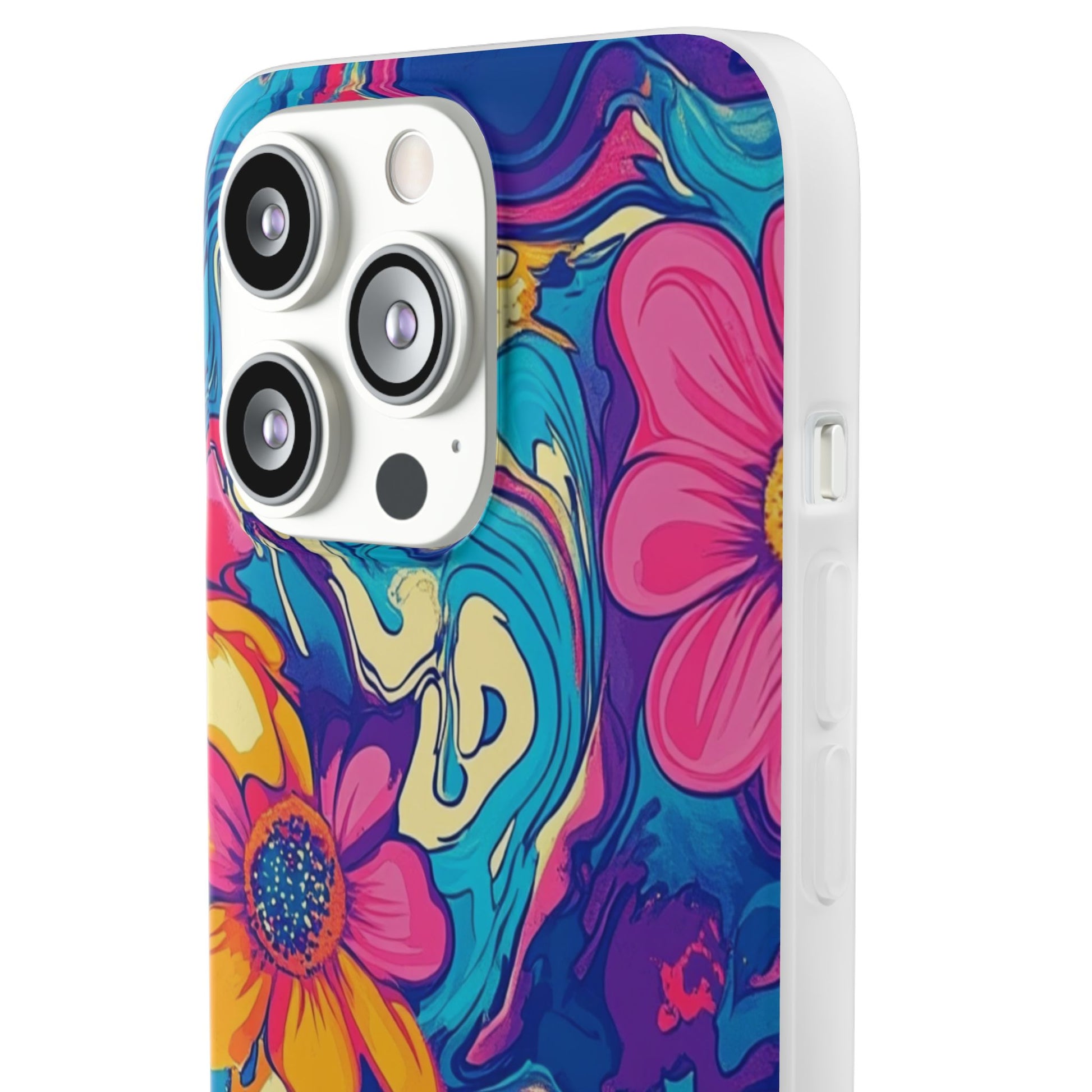 Vibrant Psychedelic Floral Flexi Case, Artsulli - Art is Long, Life is Short, Phone Case, , , , , , , 