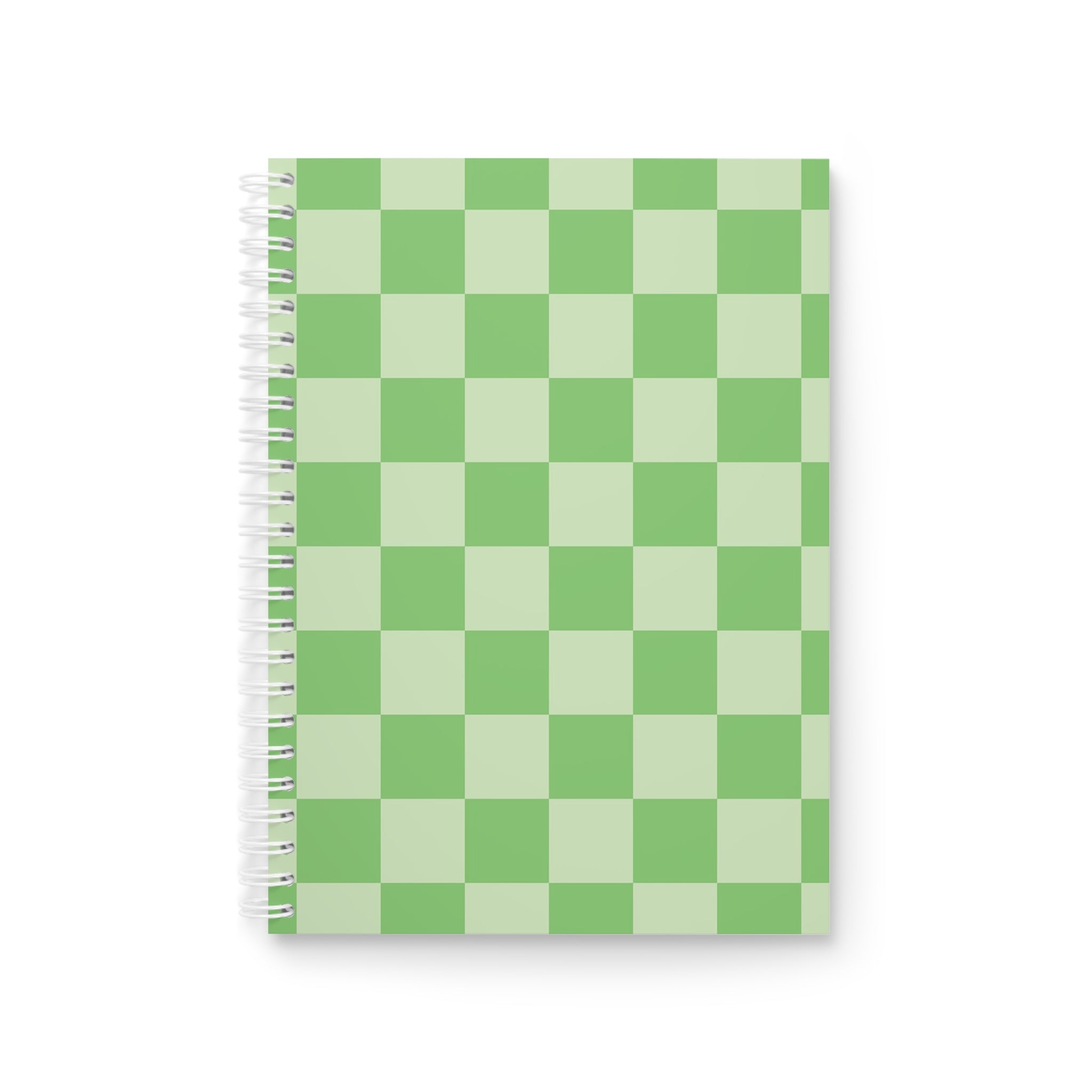 Checkerboard Green Spiral Notebook, Artsulli - Art is Long, Life is Short, Paper products, Size, One Size, , , , , 32994378869253191339