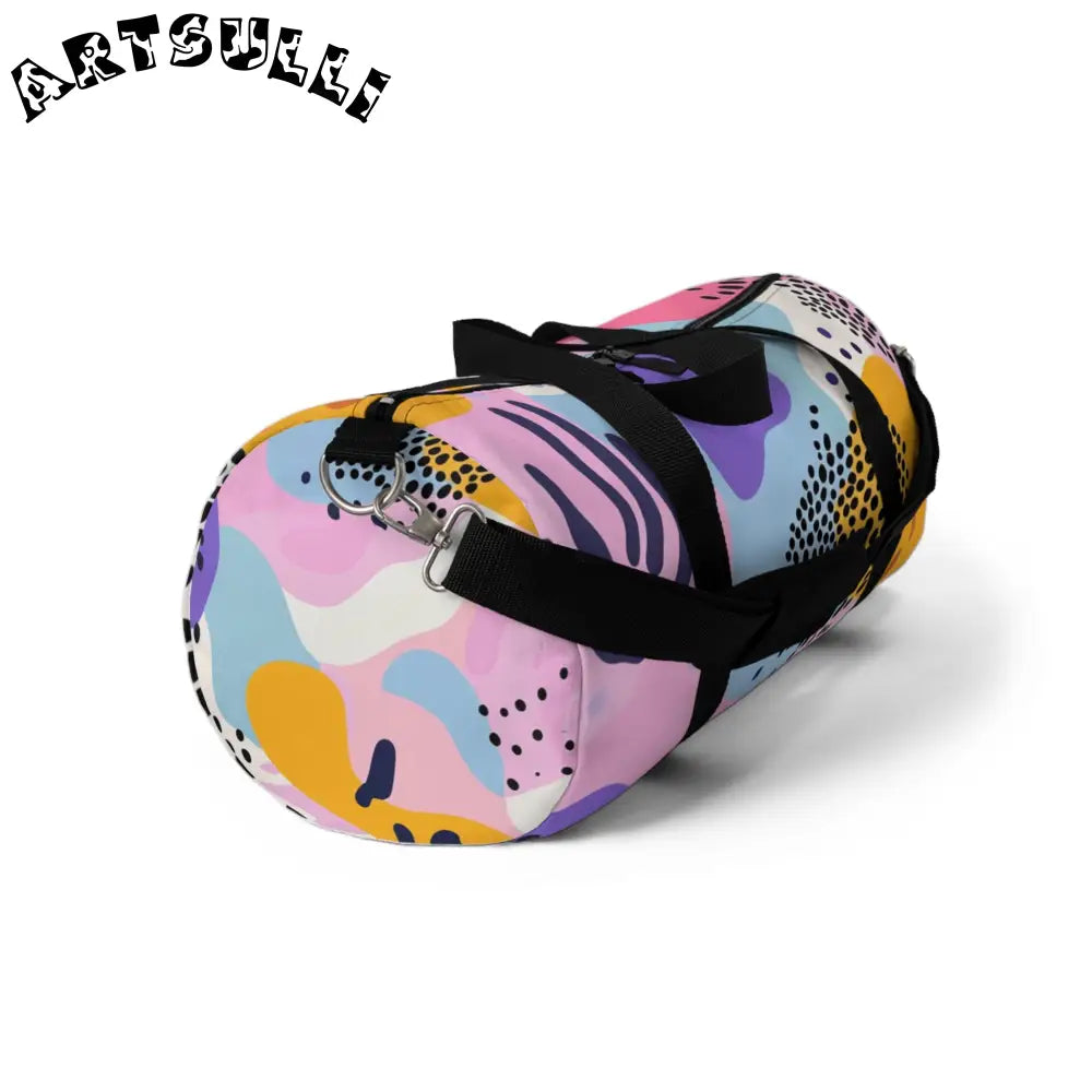 JAKKOUTTHEBXX Colorful Abstract Dots and Shapes II Duffel Bag