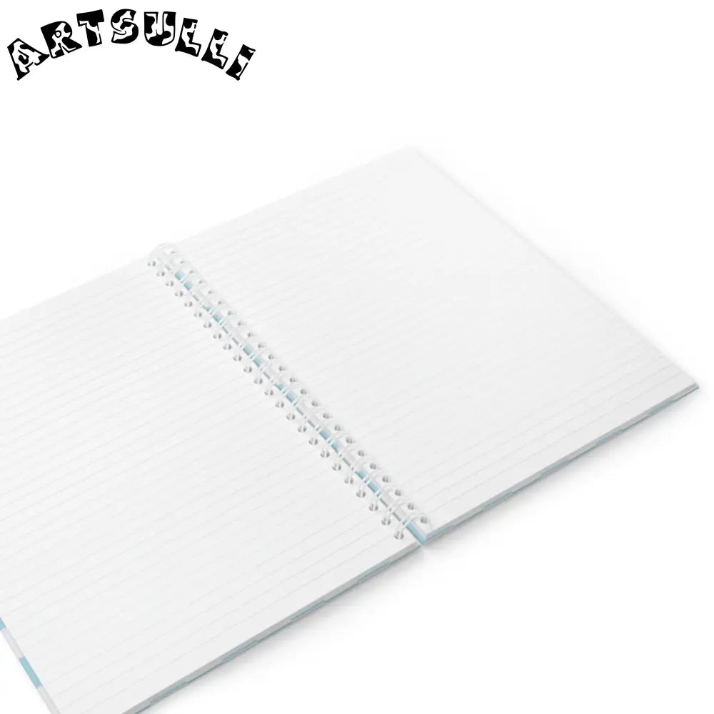 JAKKOUTTHEBXX Checkerboard Sky Blue Spiral Notebook JAKKOUTTHEBXX